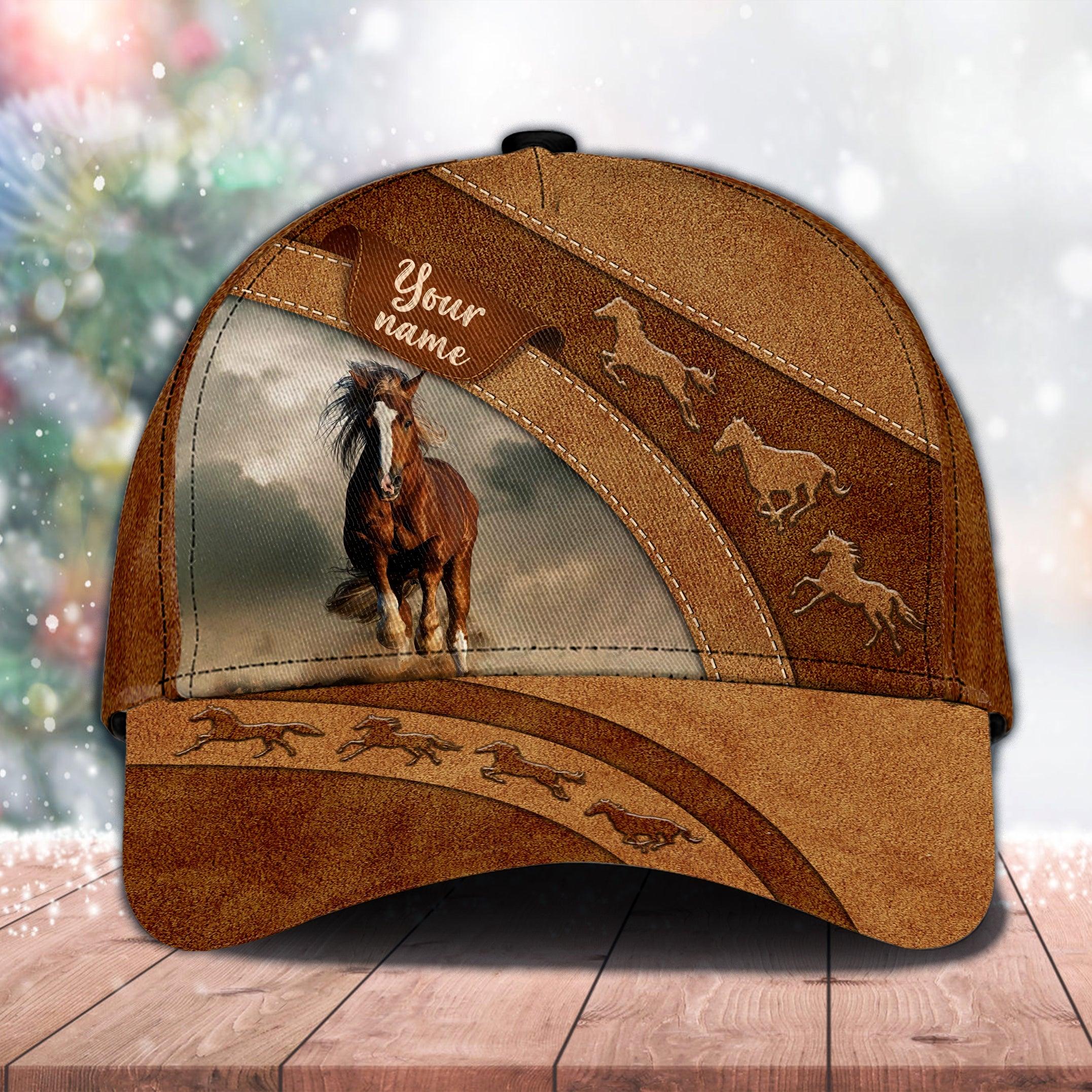 Personalized Horse Classic Cap, Personalized Gift for Horse Lovers Trucker Hats Custom Hats Gifts For Men & Women