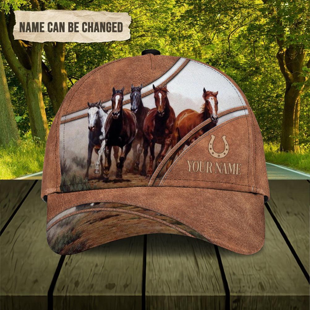 Personalized Horse Classic Cap, Personalized Gift for Horse Lovers Trucker Hats Custom Hats Gifts For Men & Women