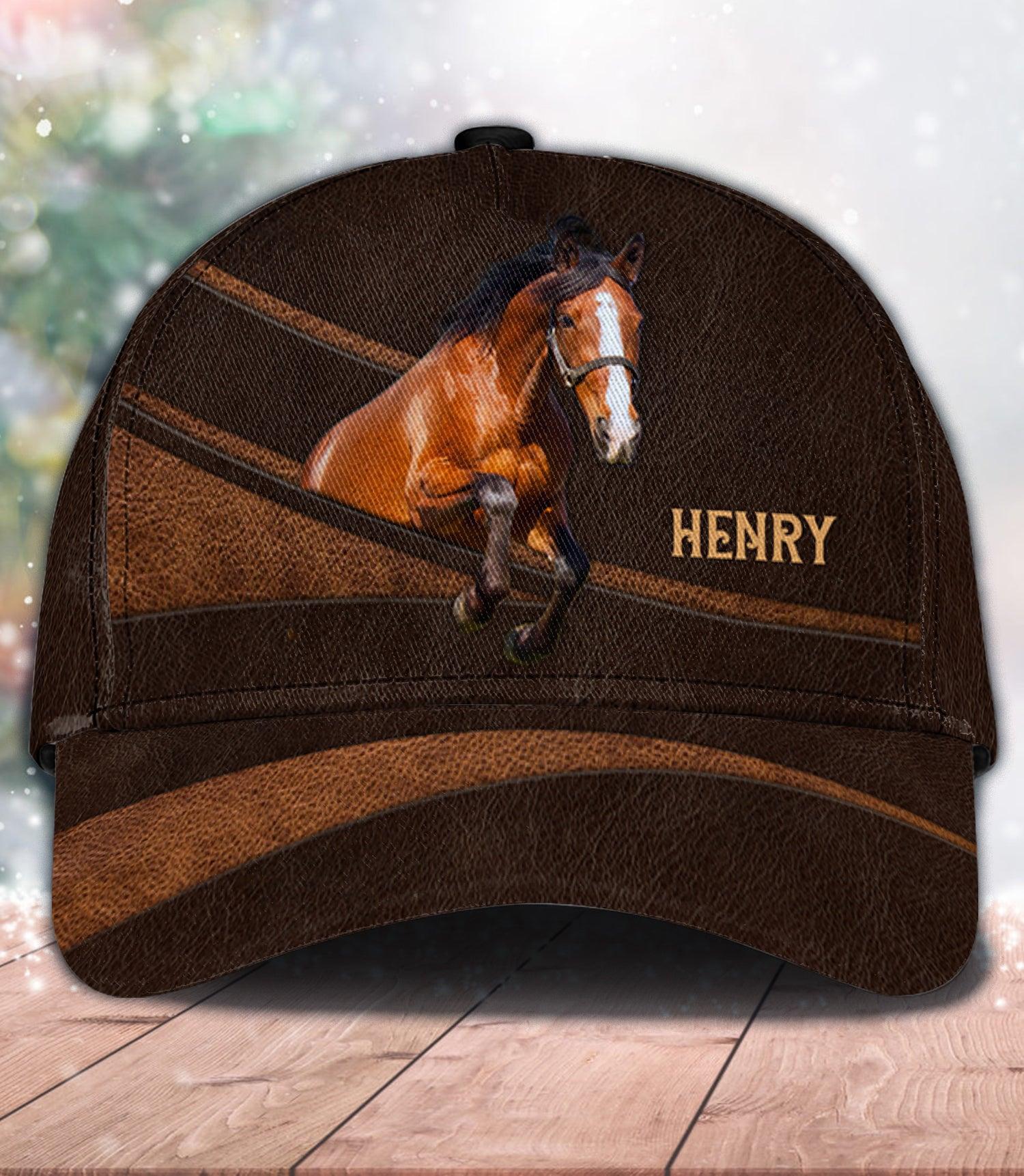 Personalized Horse Classic Cap, Personalized Gift for Horse Lovers Trucker Hats Custom Hats Gifts For Men & Women