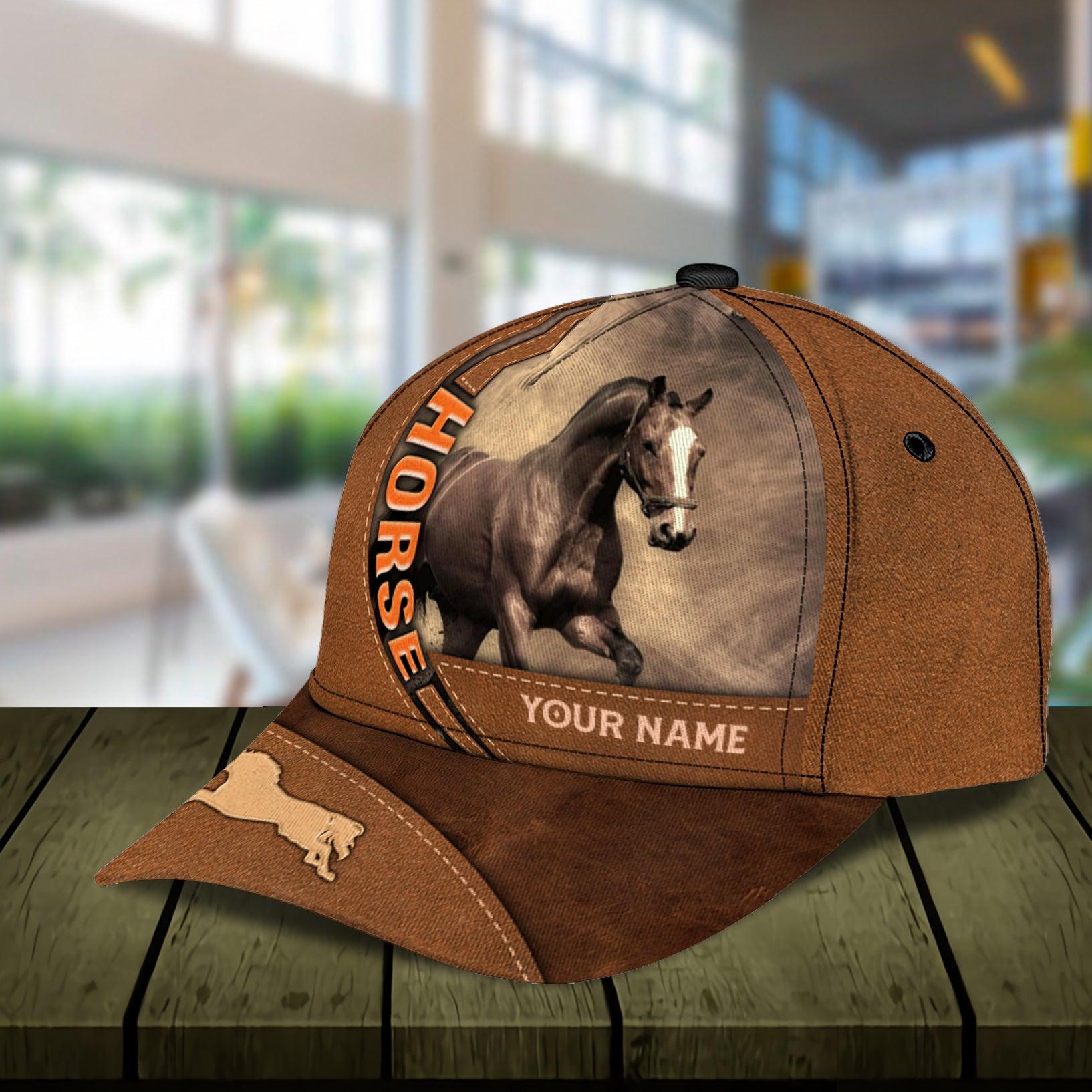 Personalized Horse Classic Cap, Personalized Gift for Horse Lovers Trucker Hats Custom Hats Gifts For Men & Women