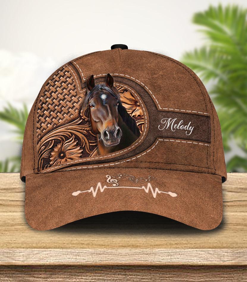 Personalized Horse Classic Cap, Personalized Gift for Horse Lovers Trucker Hats Custom Hats Gifts For Men & Women
