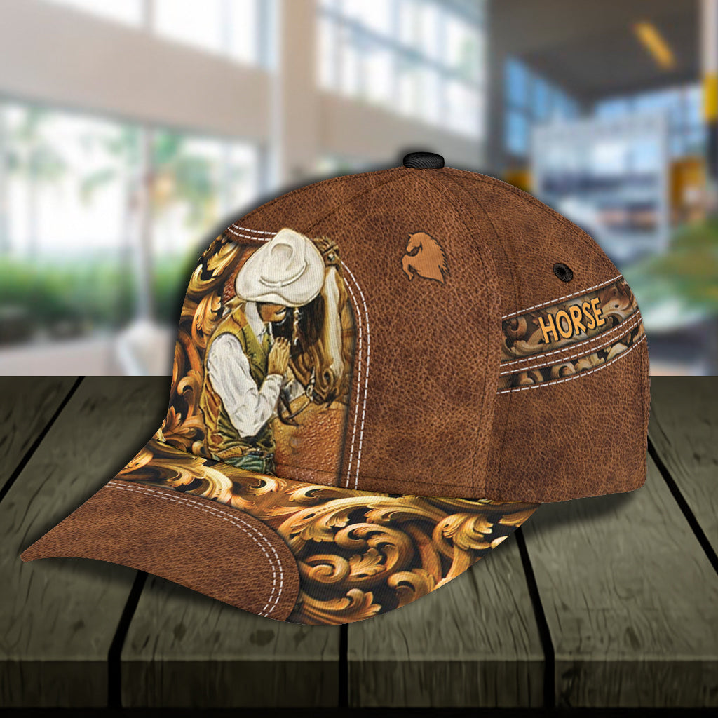 Personalized Horse Classic Cap, Personalized Gift for Horse Lovers Trucker Hats Custom Hats Gifts For Men & Women