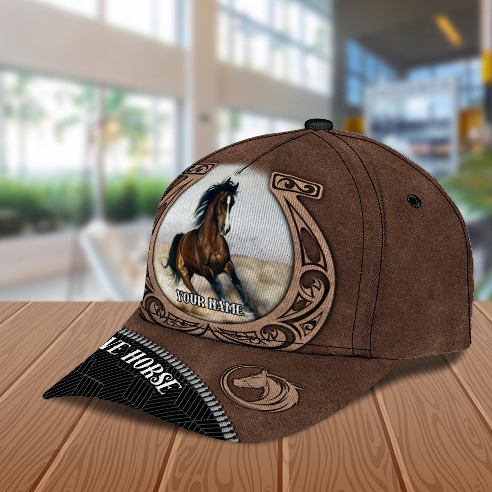 Personalized Horse Classic Cap, Personalized Gift for Horse Lovers Trucker Hats Custom Hats Gifts For Men & Women