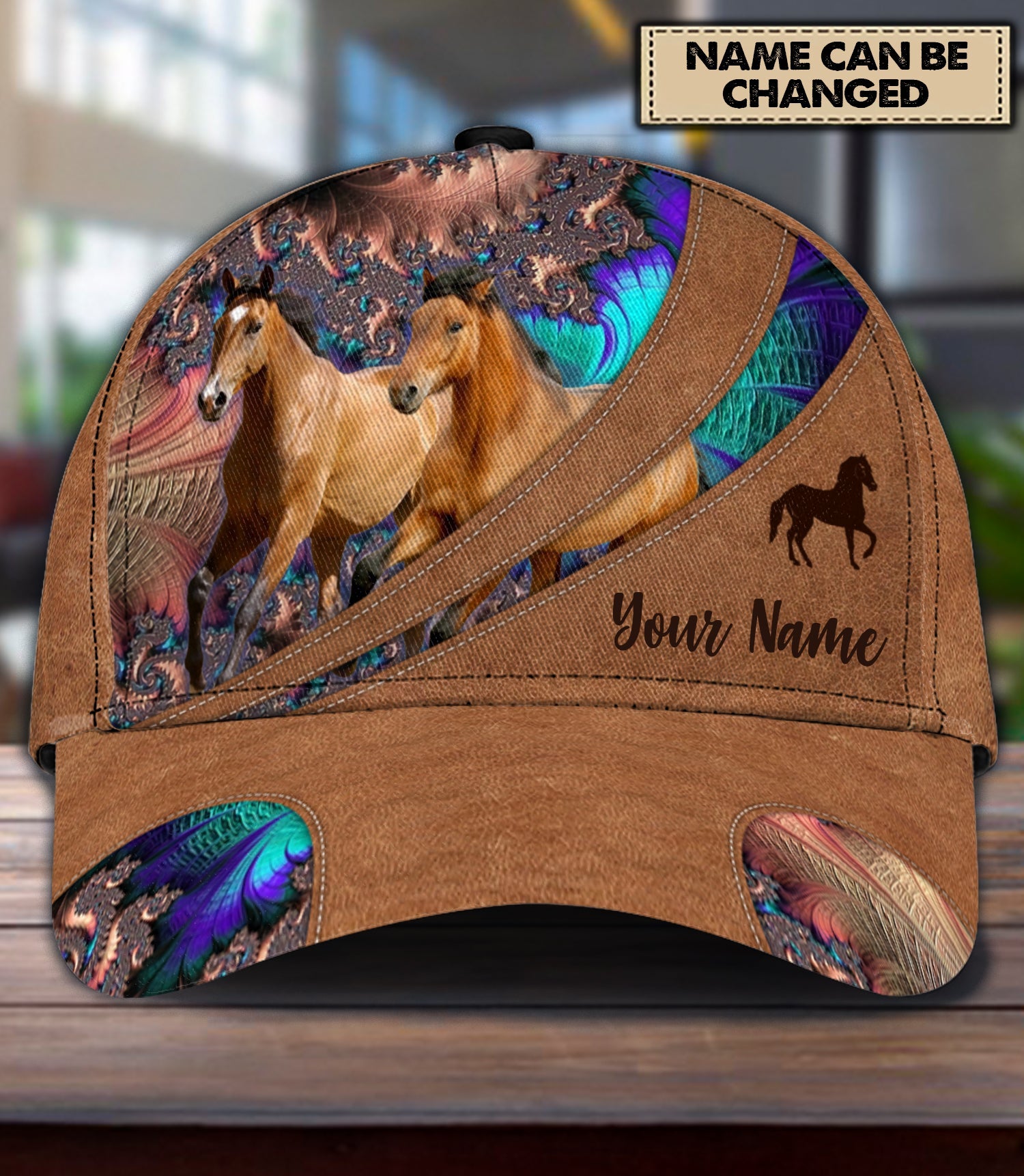 Personalized Horse Classic Cap, Personalized Gift for Horse Lovers Trucker Hats Custom Hats Gifts For Men & Women