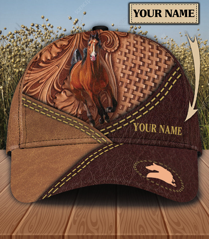 Personalized Horse Classic Cap, Personalized Gift for Horse Lovers Trucker Hats Custom Hats Gifts For Men & Women