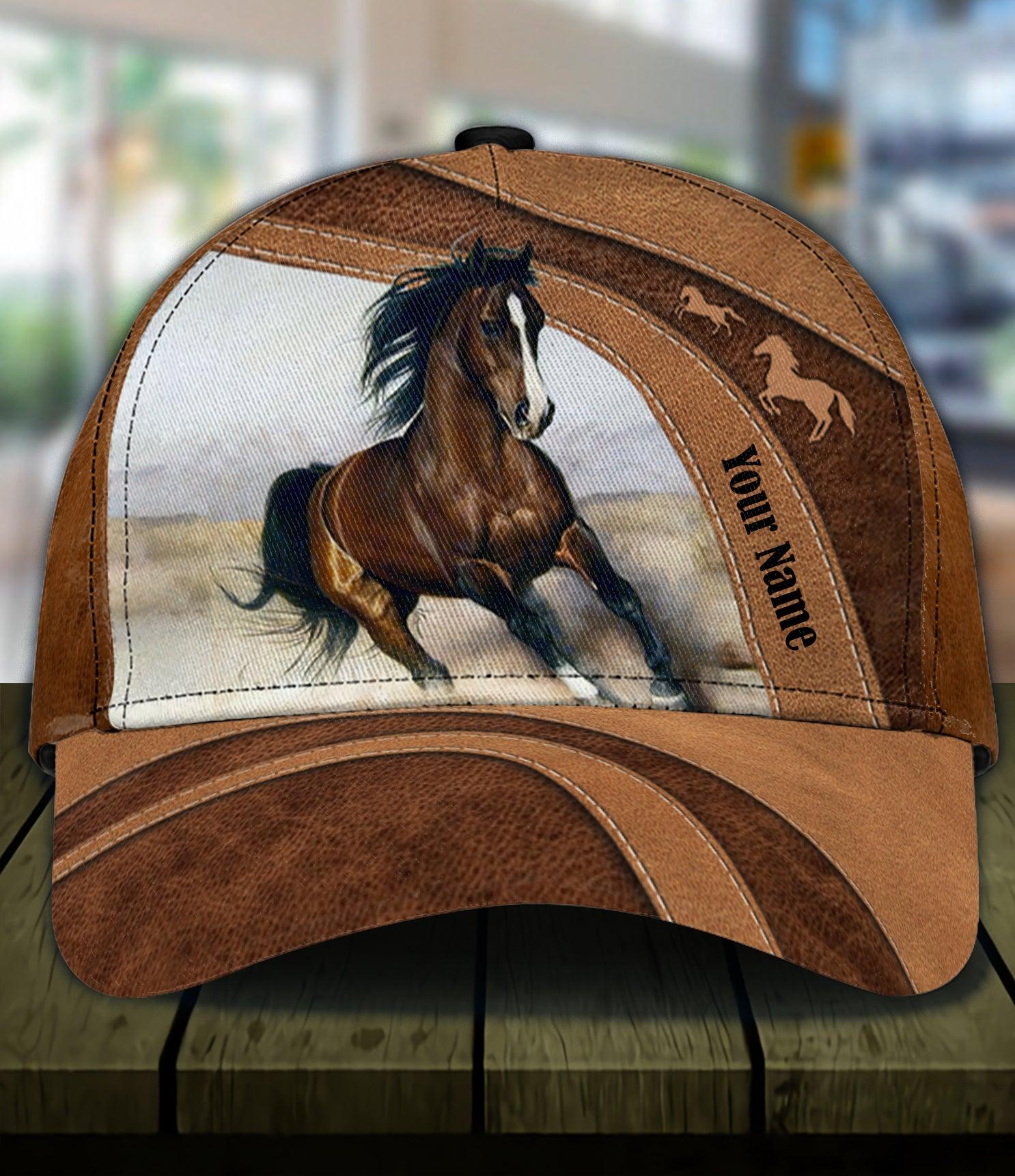 Personalized Horse Classic Cap, Personalized Gift for Horse Lovers Trucker Hats Custom Hats Gifts For Men & Women