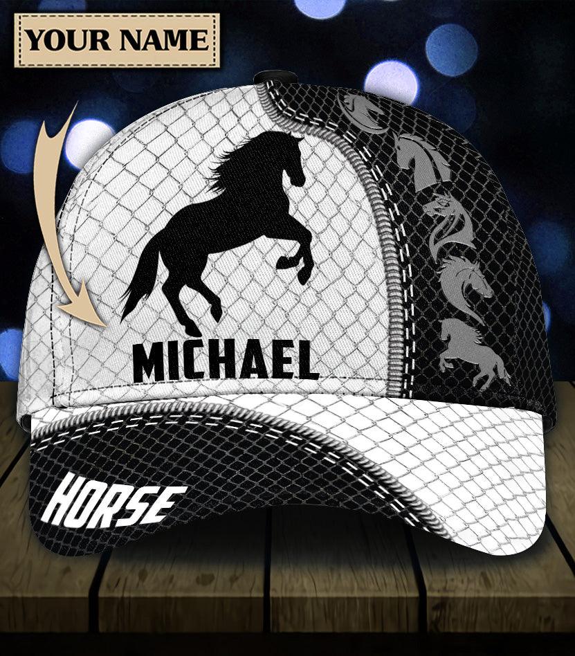 Personalized Horse Classic Cap, Personalized Gift for Horse Lovers Trucker Hats Custom Hats Gifts For Men & Women