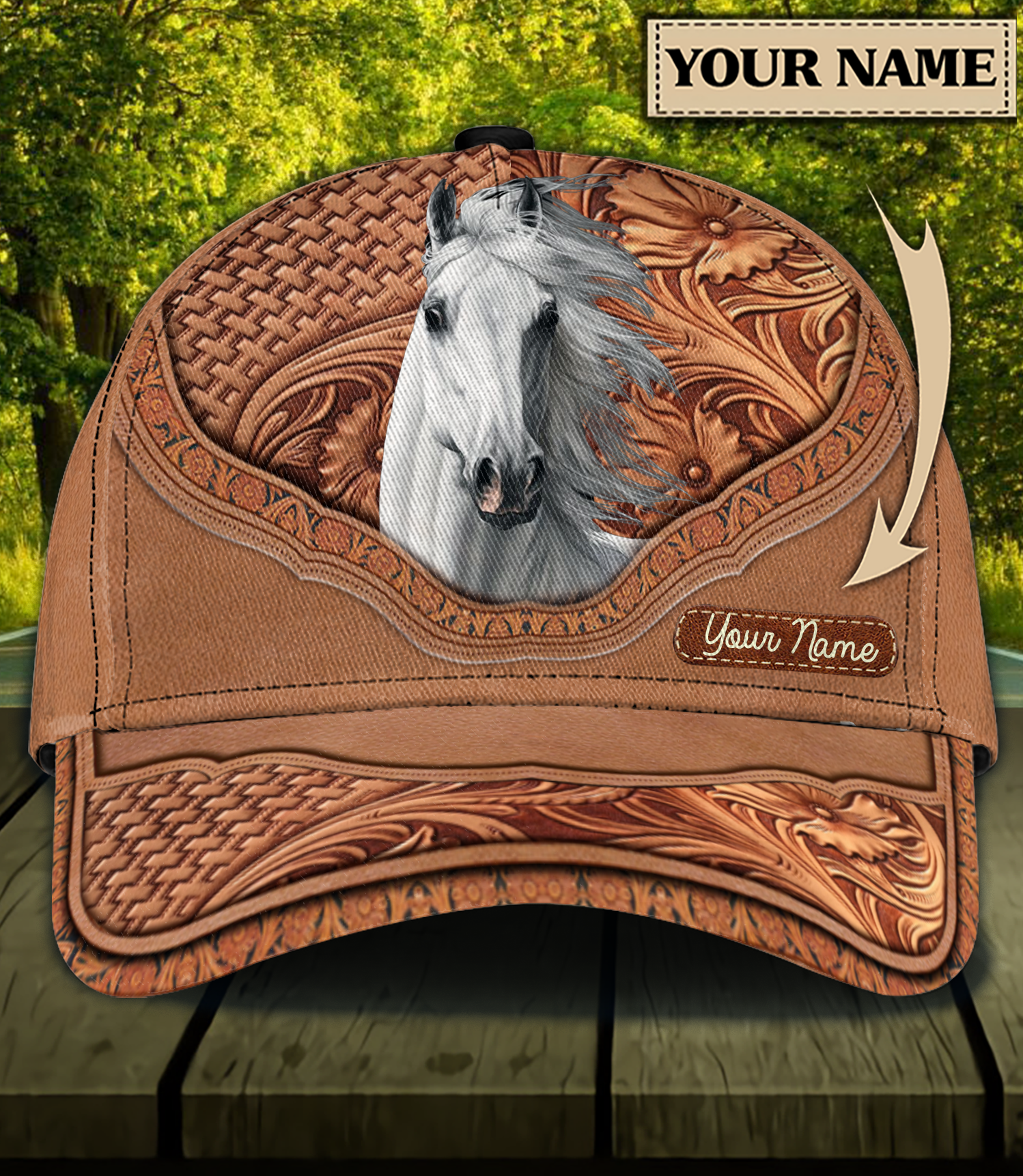 Personalized Horse Classic Cap, Personalized Gift for Horse Lovers Trucker Hats Custom Hats Gifts For Men & Women