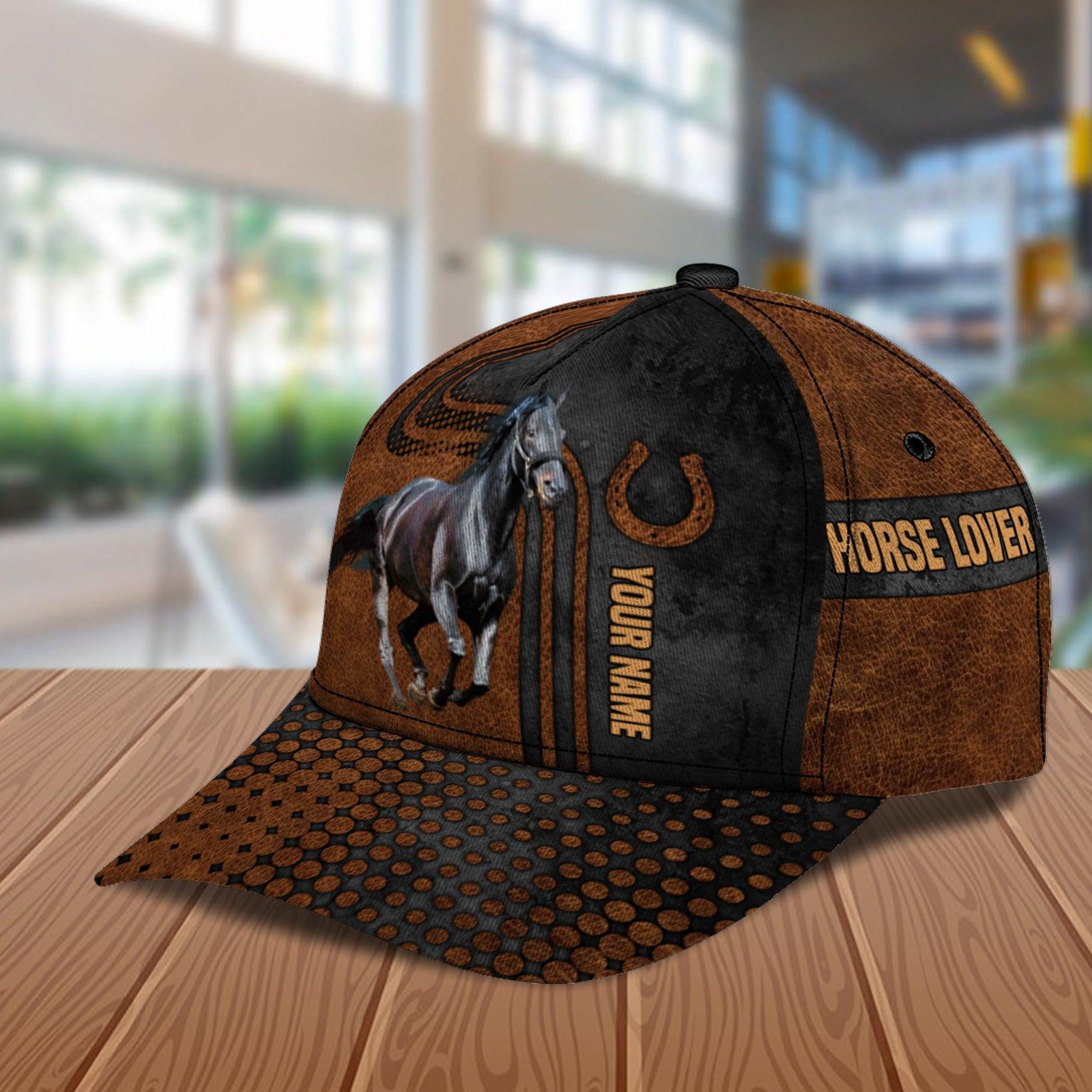 Personalized Horse Classic Cap, Personalized Gift for Horse Lovers Trucker Hats Custom Hats Gifts For Men & Women