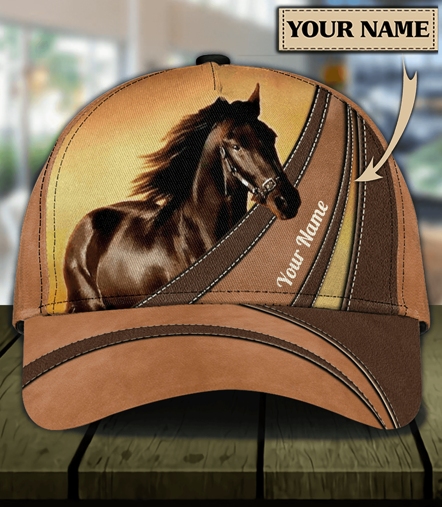 Personalized Horse Classic Cap, Personalized Gift for Horse Lovers Trucker Hats Custom Hats Gifts For Men & Women