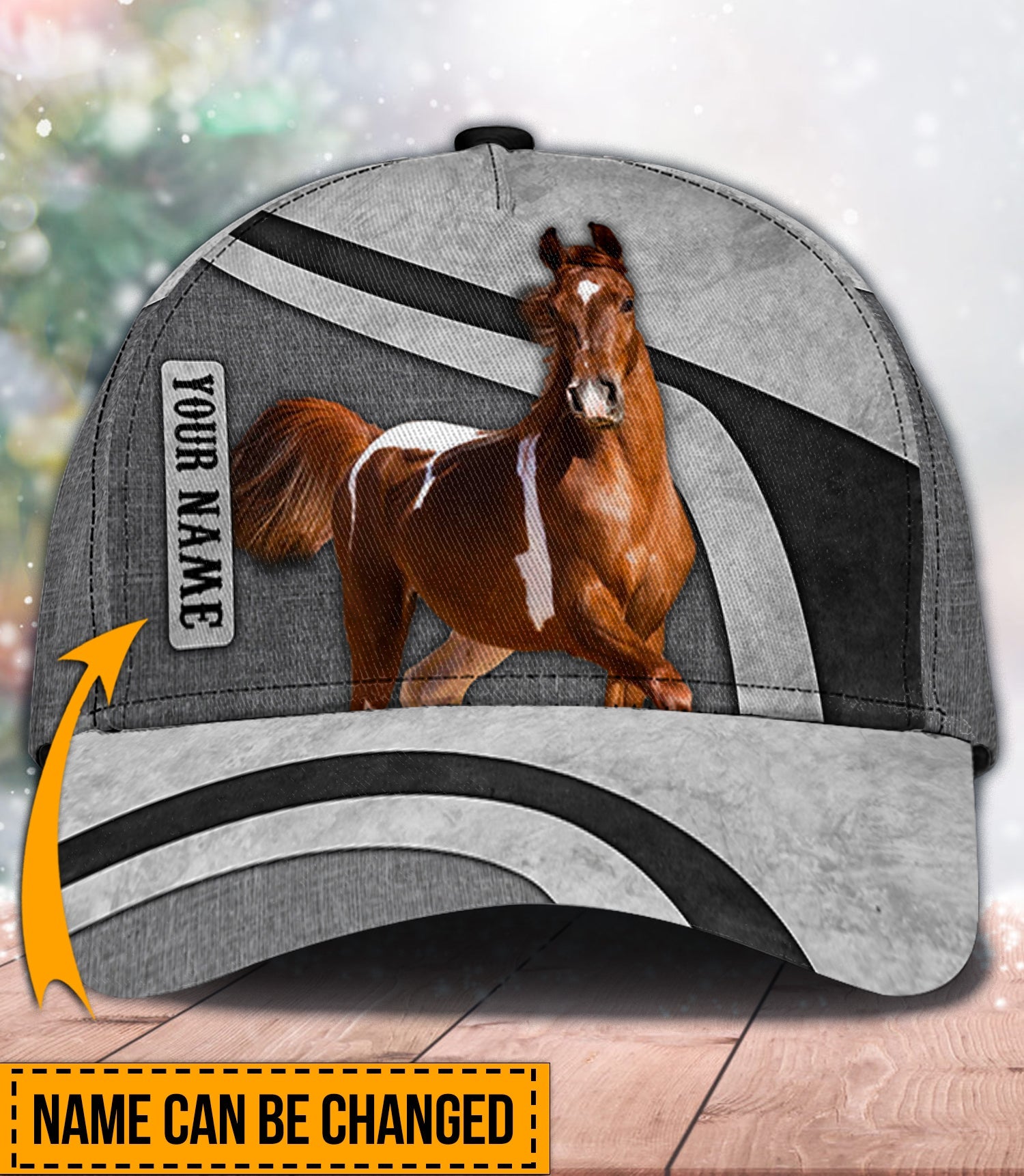 Personalized Horse Classic Cap, Personalized Gift for Horse Lovers Trucker Hats Custom Hats Gifts For Men & Women