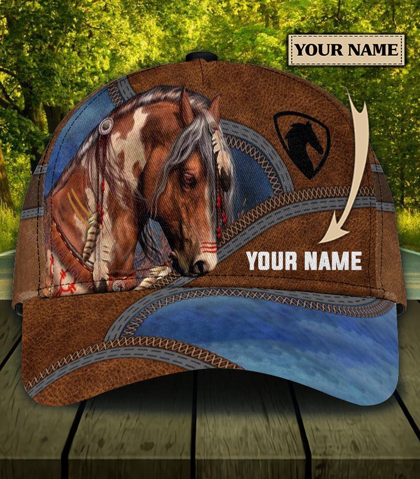 Personalized Horse Classic Cap, Personalized Gift for Horse Lovers Trucker Hats Custom Hats Gifts For Men & Women