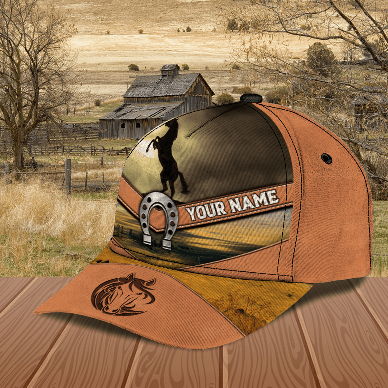 Personalized Horse Classic Cap, Personalized Gift for Horse Lovers Trucker Hats Custom Hats Gifts For Men & Women