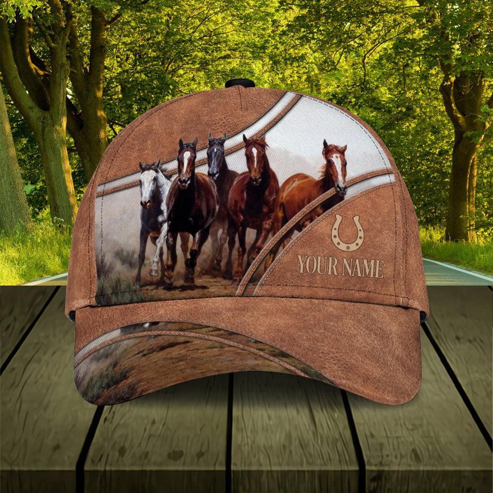 Personalized Horse Classic Cap, Personalized Gift for Horse Lovers Trucker Hats Custom Hats Gifts For Men & Women