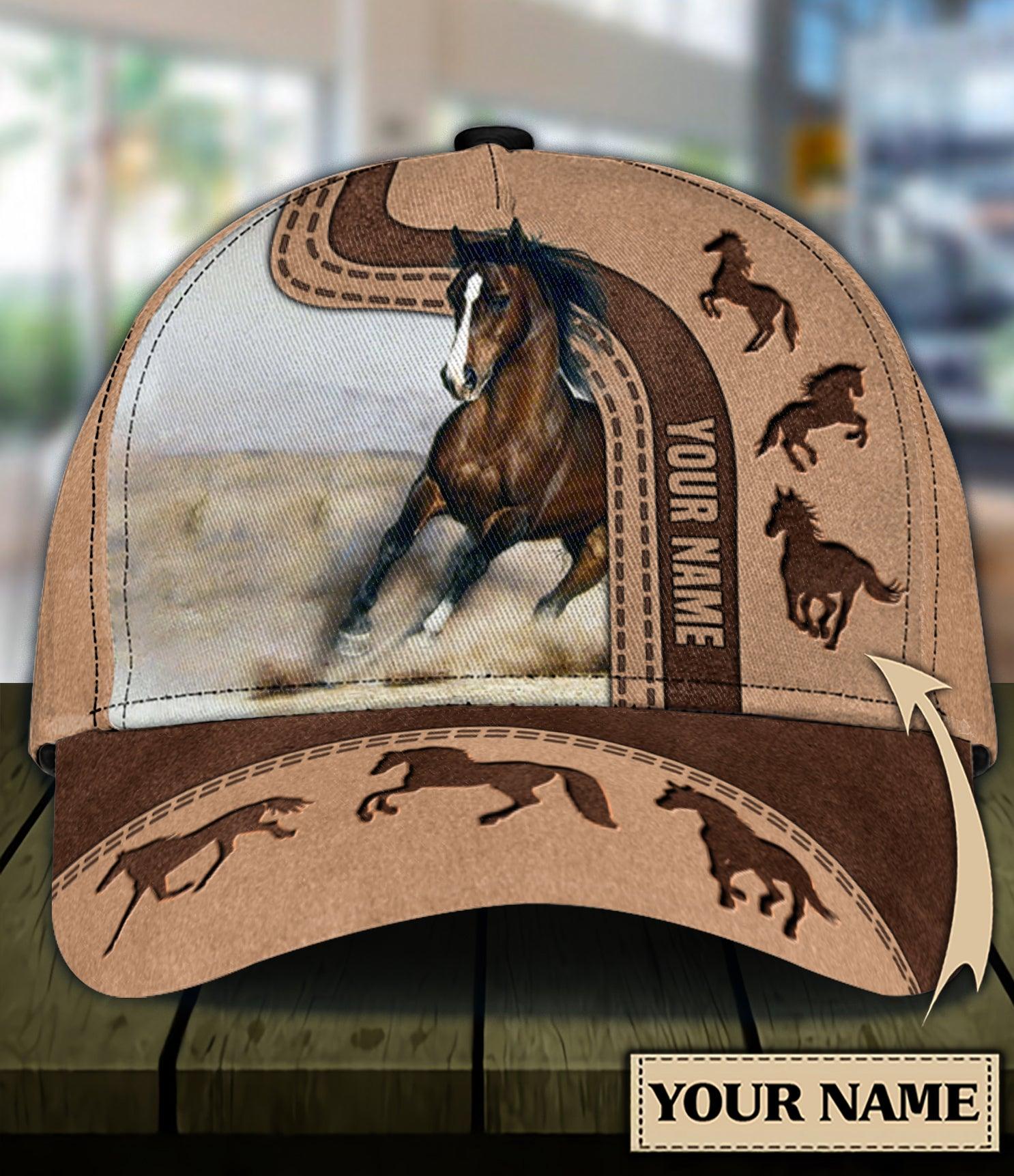 Personalized Horse Classic Cap, Personalized Gift for Horse Lovers Trucker Hats Custom Hats Gifts For Men & Women