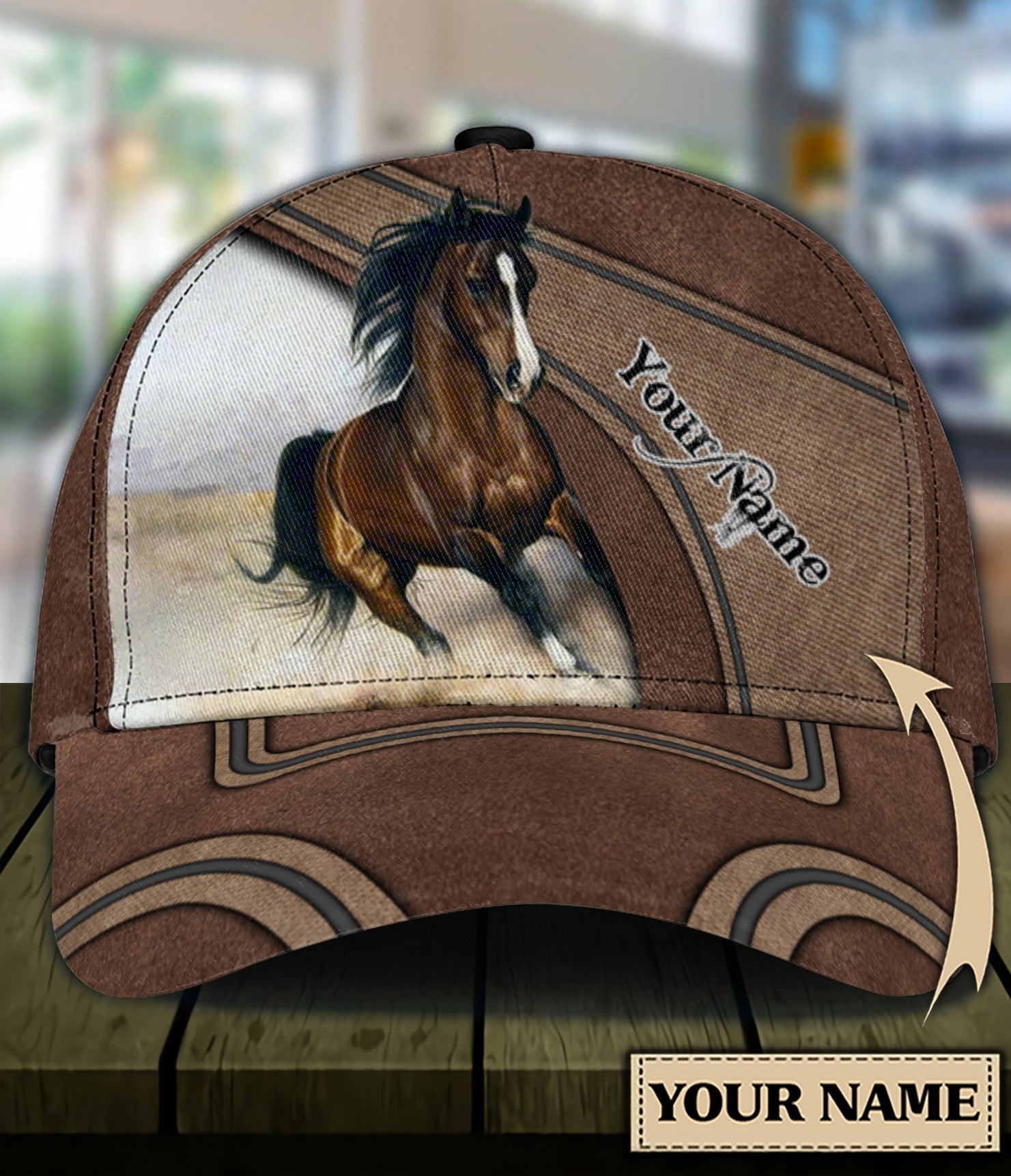 Personalized Horse Classic Cap, Personalized Gift for Horse Lovers Trucker Hats Custom Hats Gifts For Men & Women
