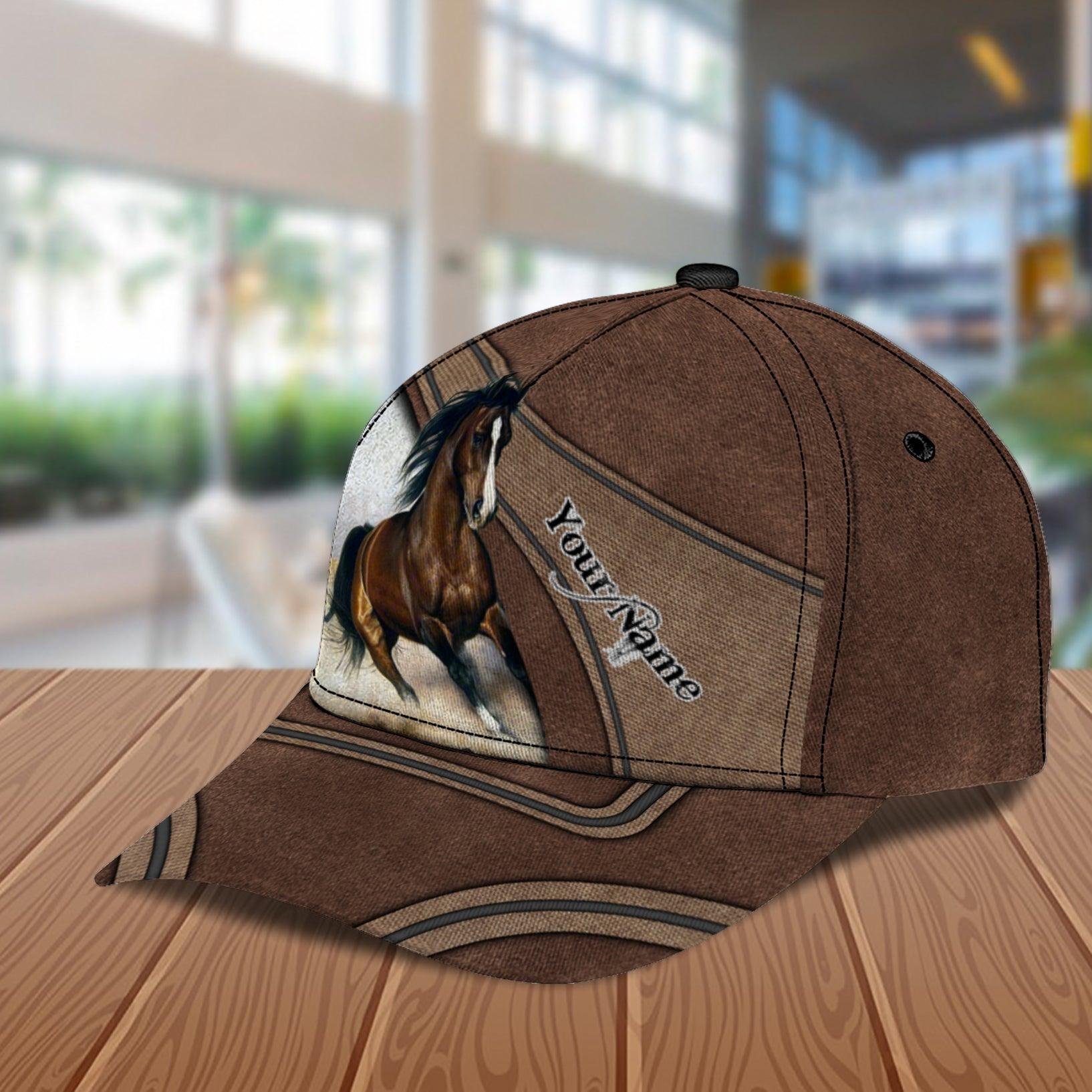 Personalized Horse Classic Cap, Personalized Gift for Horse Lovers Trucker Hats Custom Hats Gifts For Men & Women