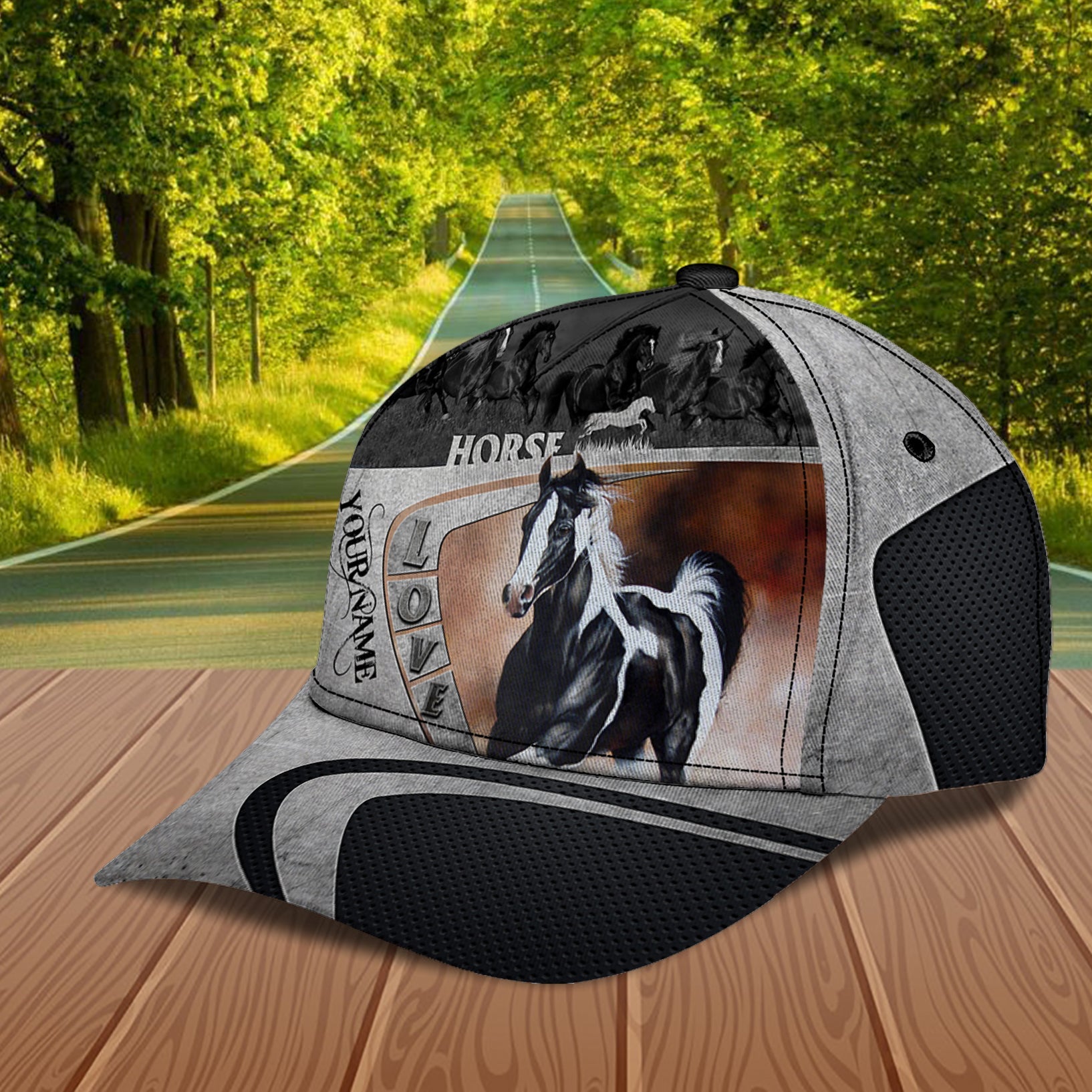 Personalized Horse Classic Cap, Personalized Gift for Horse Lovers Trucker Hats Custom Hats Gifts For Men & Women