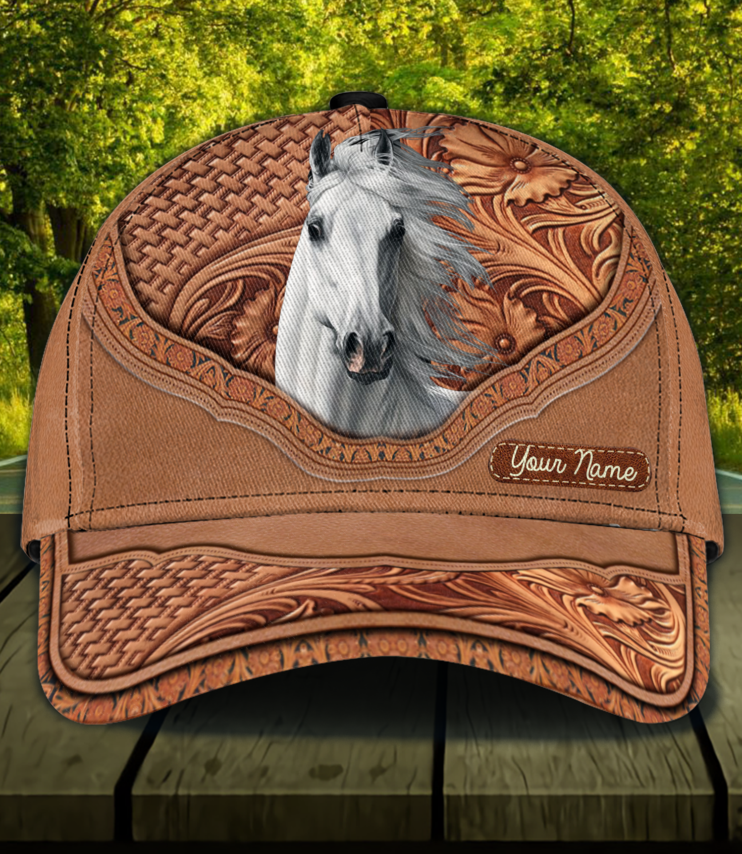 Personalized Horse Classic Cap, Personalized Gift for Horse Lovers Trucker Hats Custom Hats Gifts For Men & Women