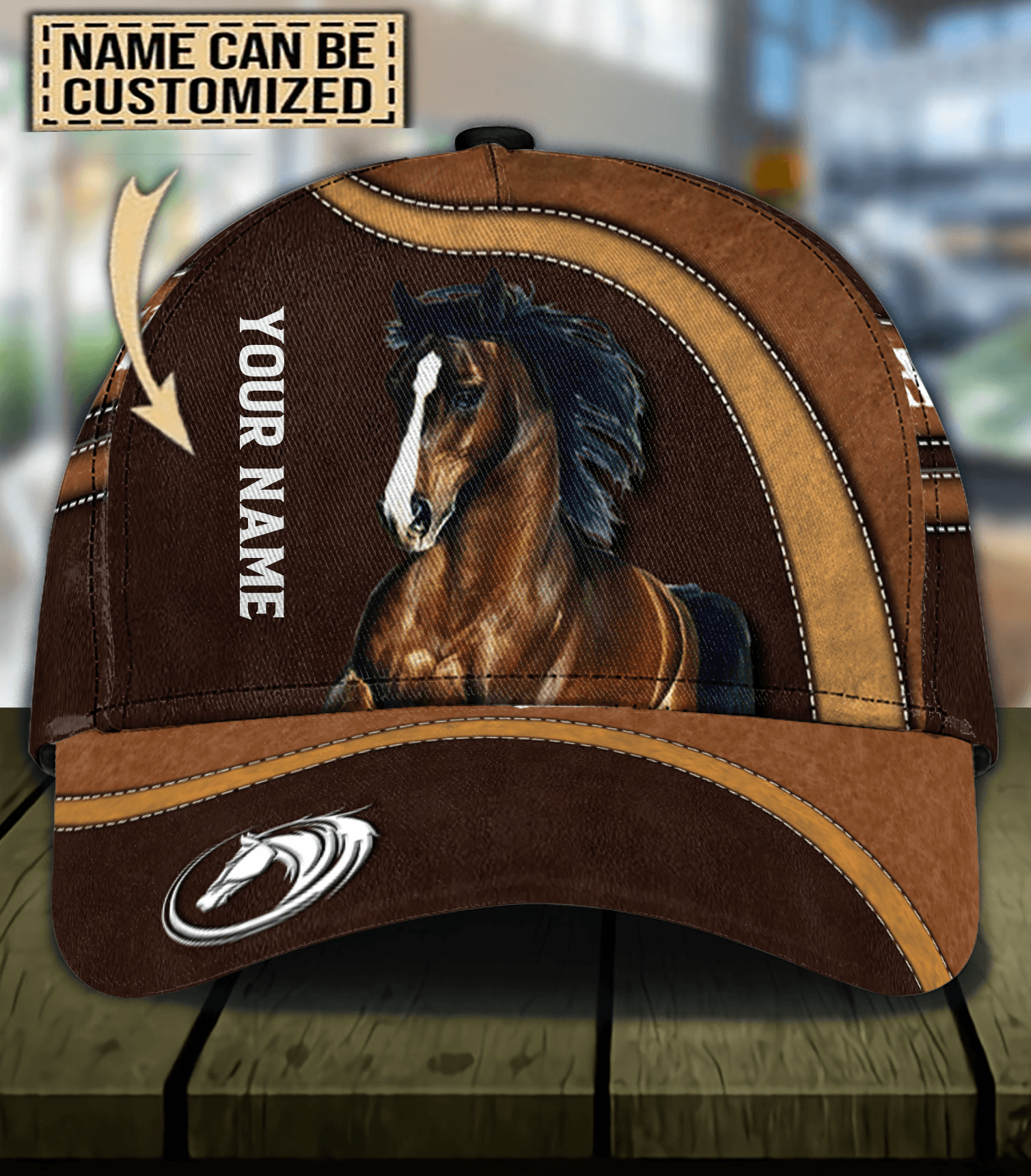 Personalized Horse Classic Cap, Personalized Gift for Horse Lovers Trucker Hats Custom Hats Gifts For Men & Women