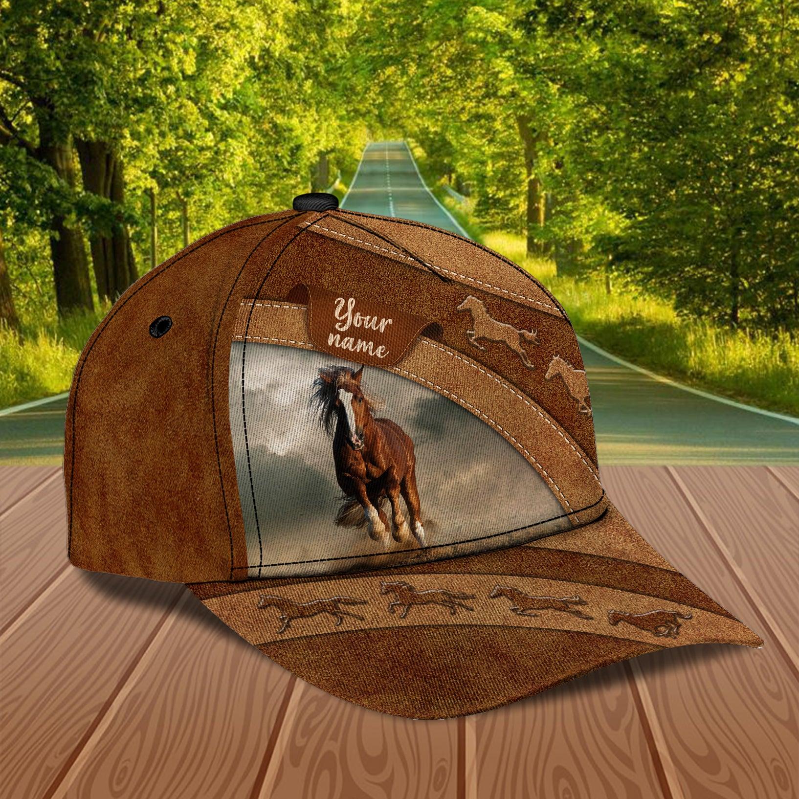 Personalized Horse Classic Cap, Personalized Gift for Horse Lovers Trucker Hats Custom Hats Gifts For Men & Women