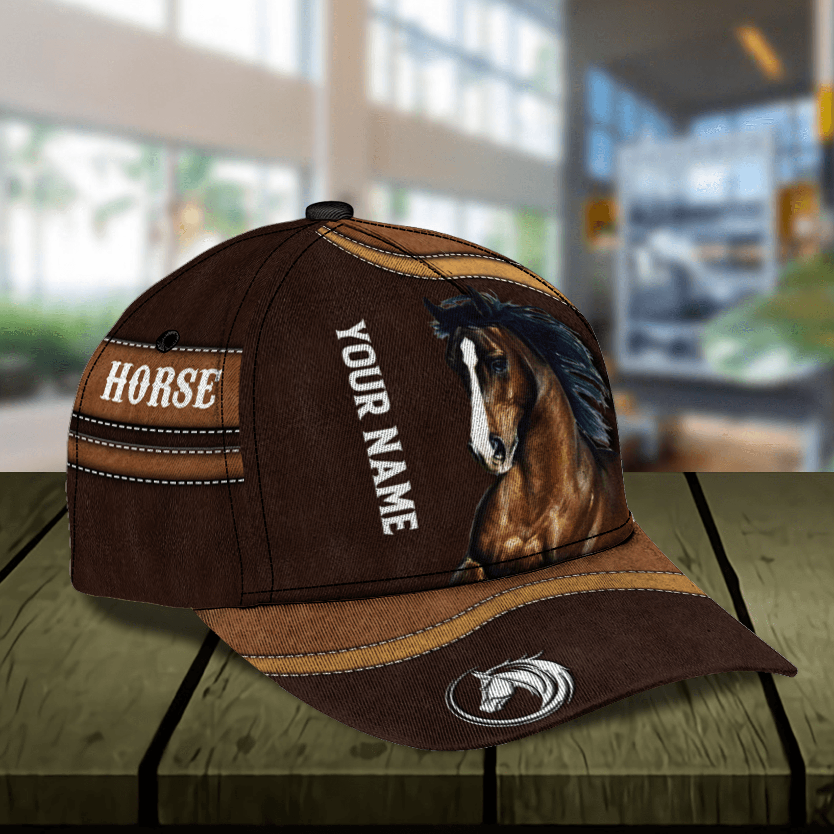 Personalized Horse Classic Cap, Personalized Gift for Horse Lovers Trucker Hats Custom Hats Gifts For Men & Women