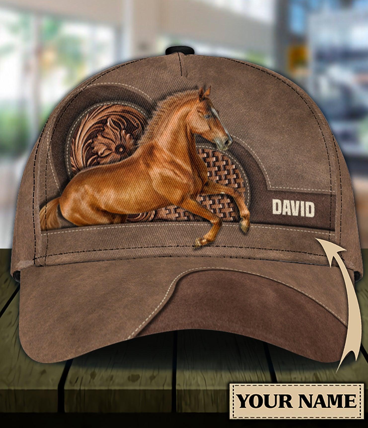 Personalized Horse Classic Cap, Personalized Gift for Horse Lovers Trucker Hats Custom Hats Gifts For Men & Women