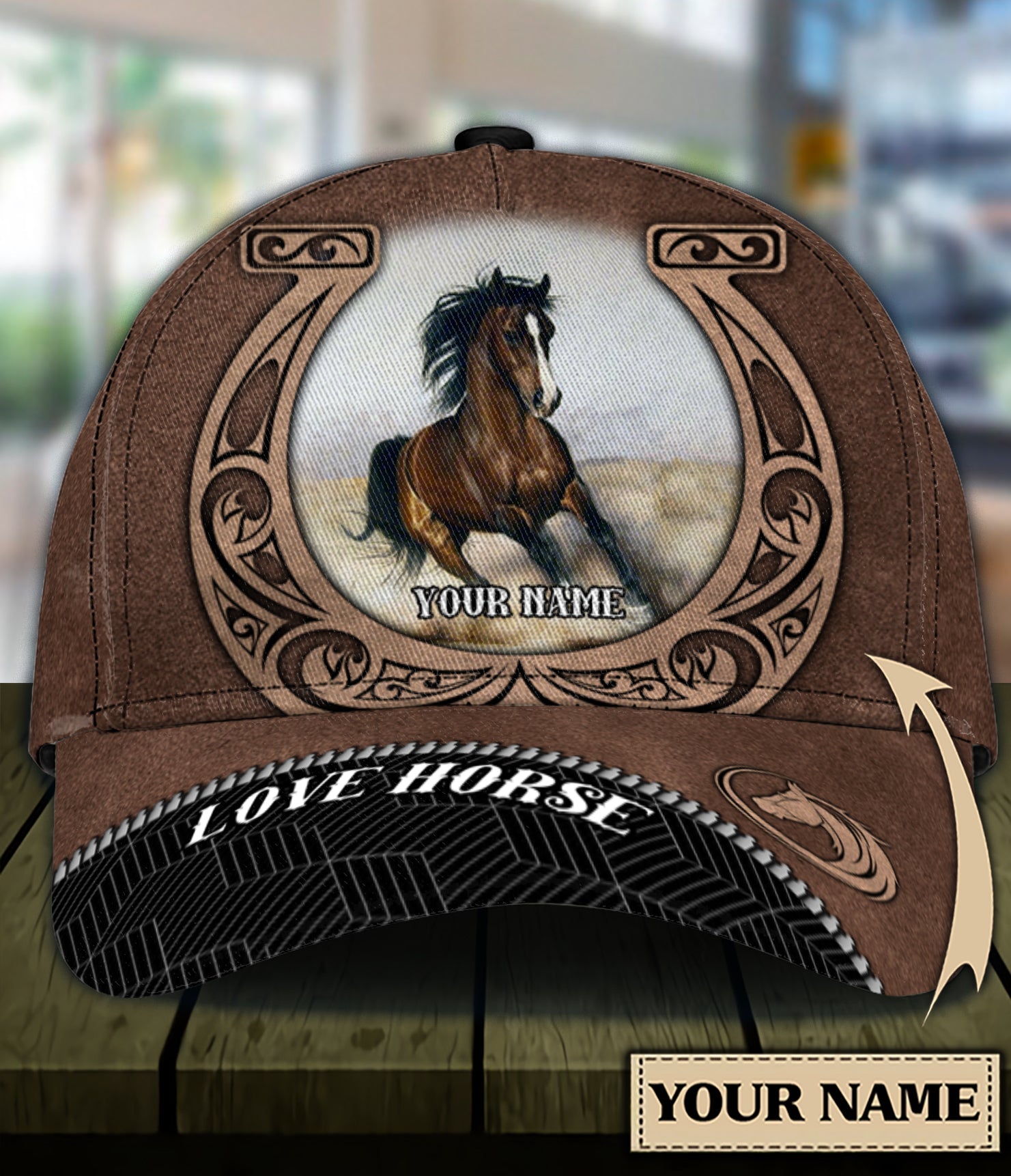 Personalized Horse Classic Cap, Personalized Gift for Horse Lovers Trucker Hats Custom Hats Gifts For Men & Women