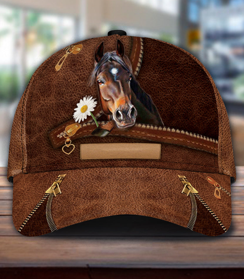 Personalized Horse Classic Cap, Personalized Gift for Horse Lovers Trucker Hats Custom Hats Gifts For Men & Women