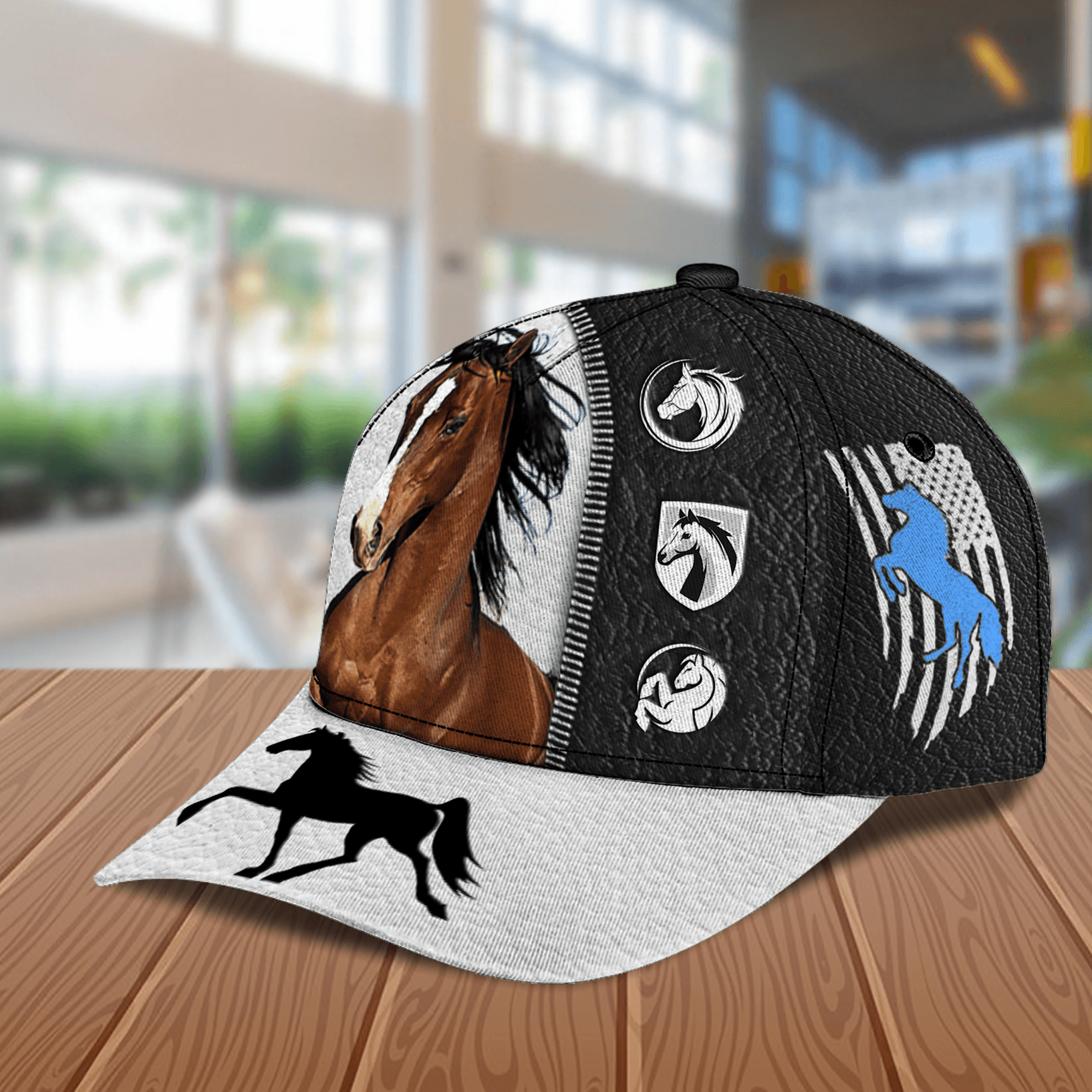 Personalized Horse Classic Cap, Personalized Gift for Horse Lovers Trucker Hats Custom Hats Gifts For Men & Women