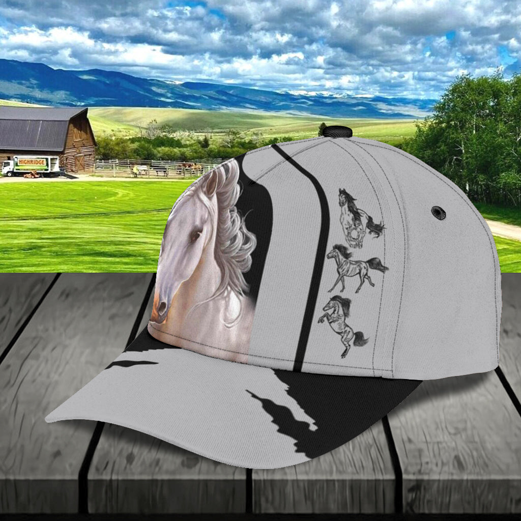 Personalized Horse Classic Cap, Personalized Gift for Horse Lovers Trucker Hats Custom Hats Gifts For Men & Women