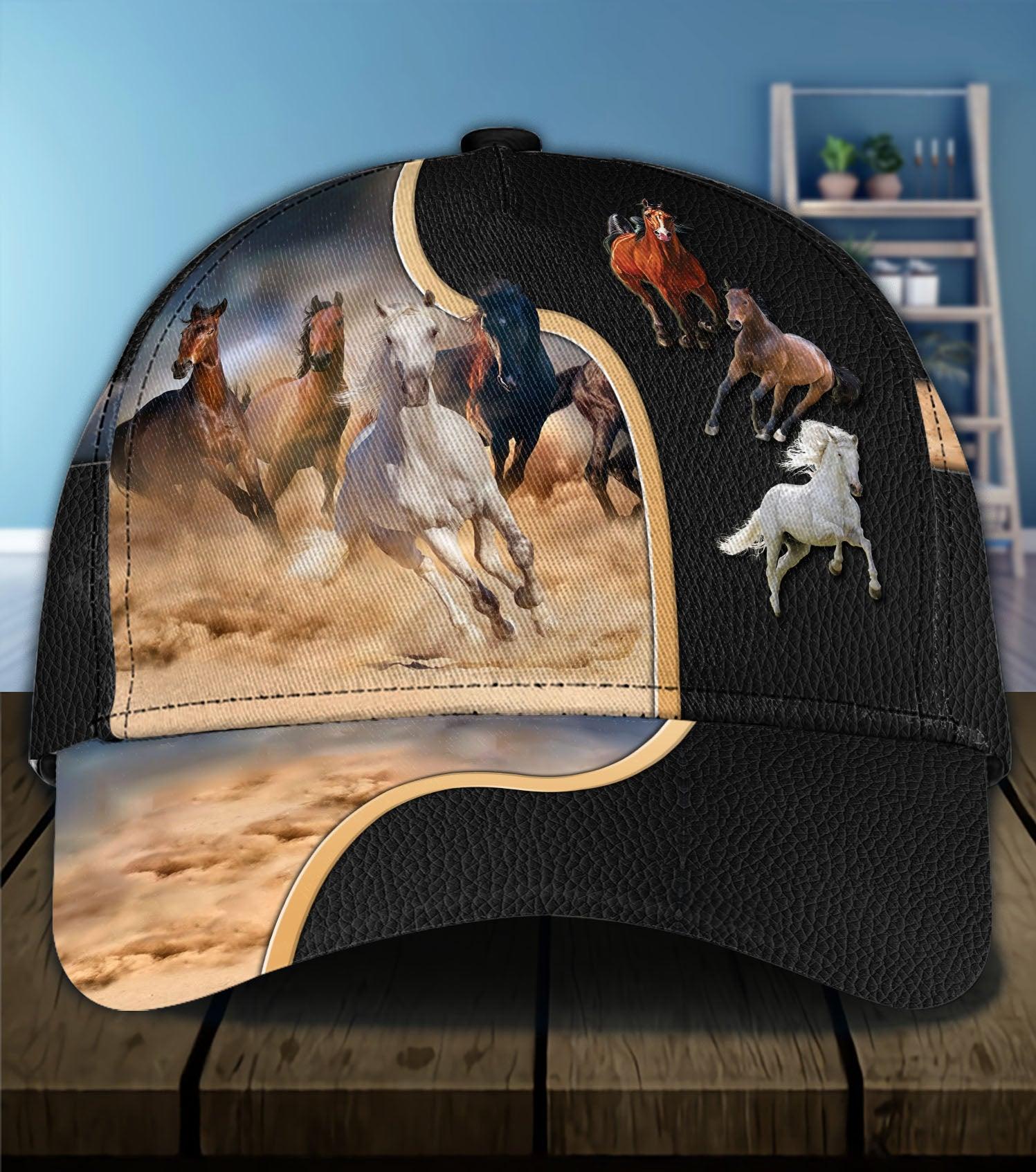 Personalized Horse Classic Cap, Personalized Gift for Horse Lovers Trucker Hats Custom Hats Gifts For Men & Women