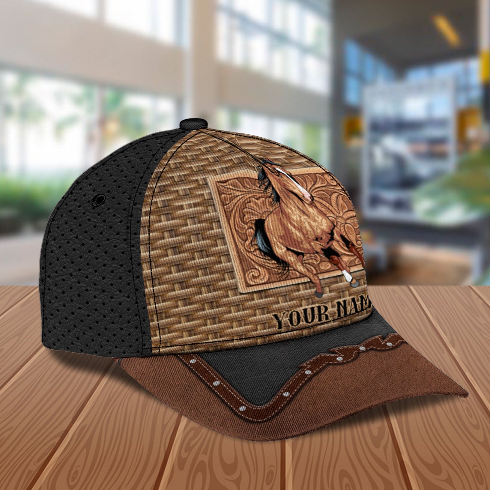 Personalized Horse Classic Cap, Personalized Gift for Horse Lovers Trucker Hats Custom Hats Gifts For Men & Women