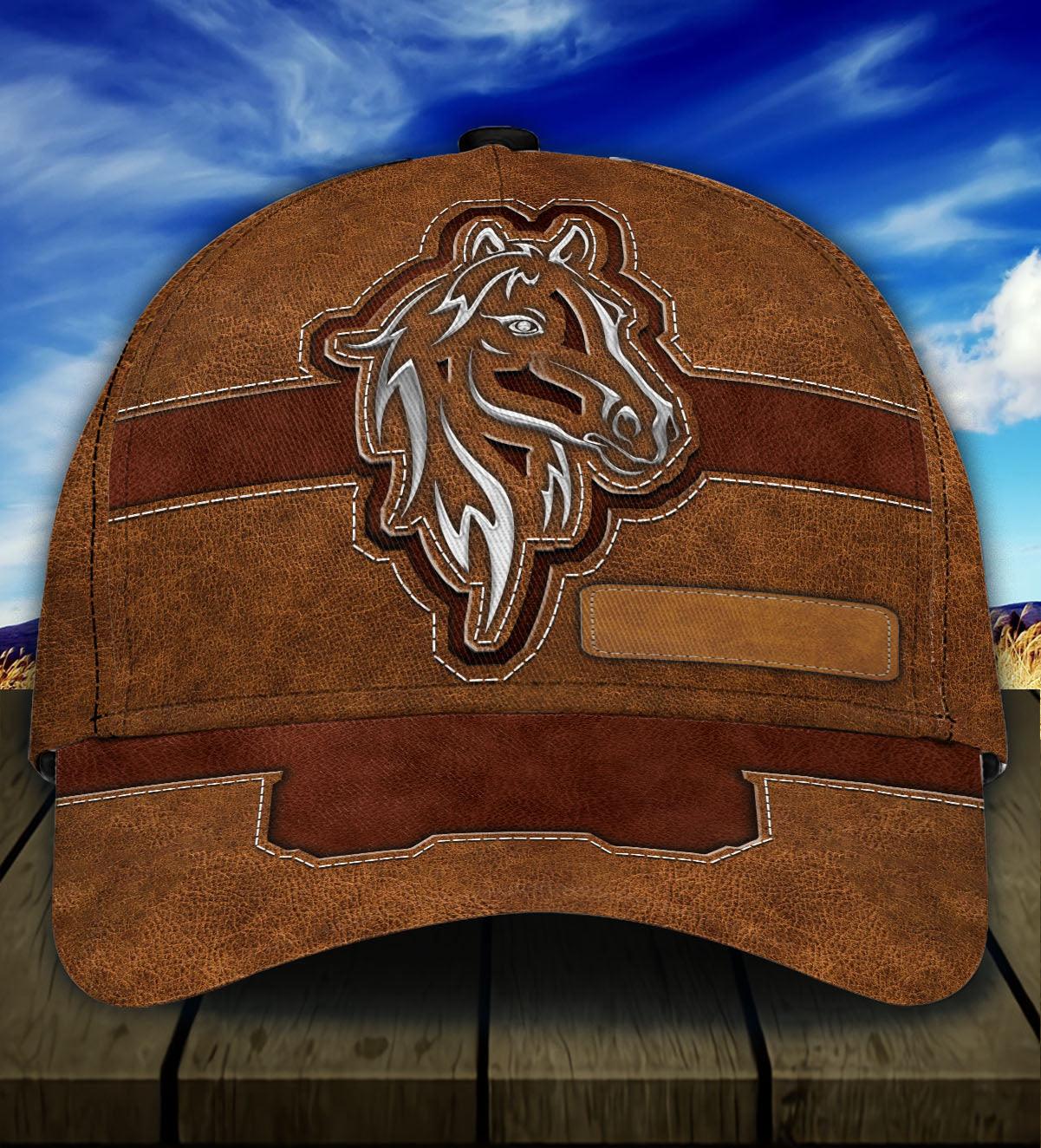 Personalized Horse Classic Cap, Personalized Gift for Horse Lovers Trucker Hats Custom Hats Gifts For Men & Women