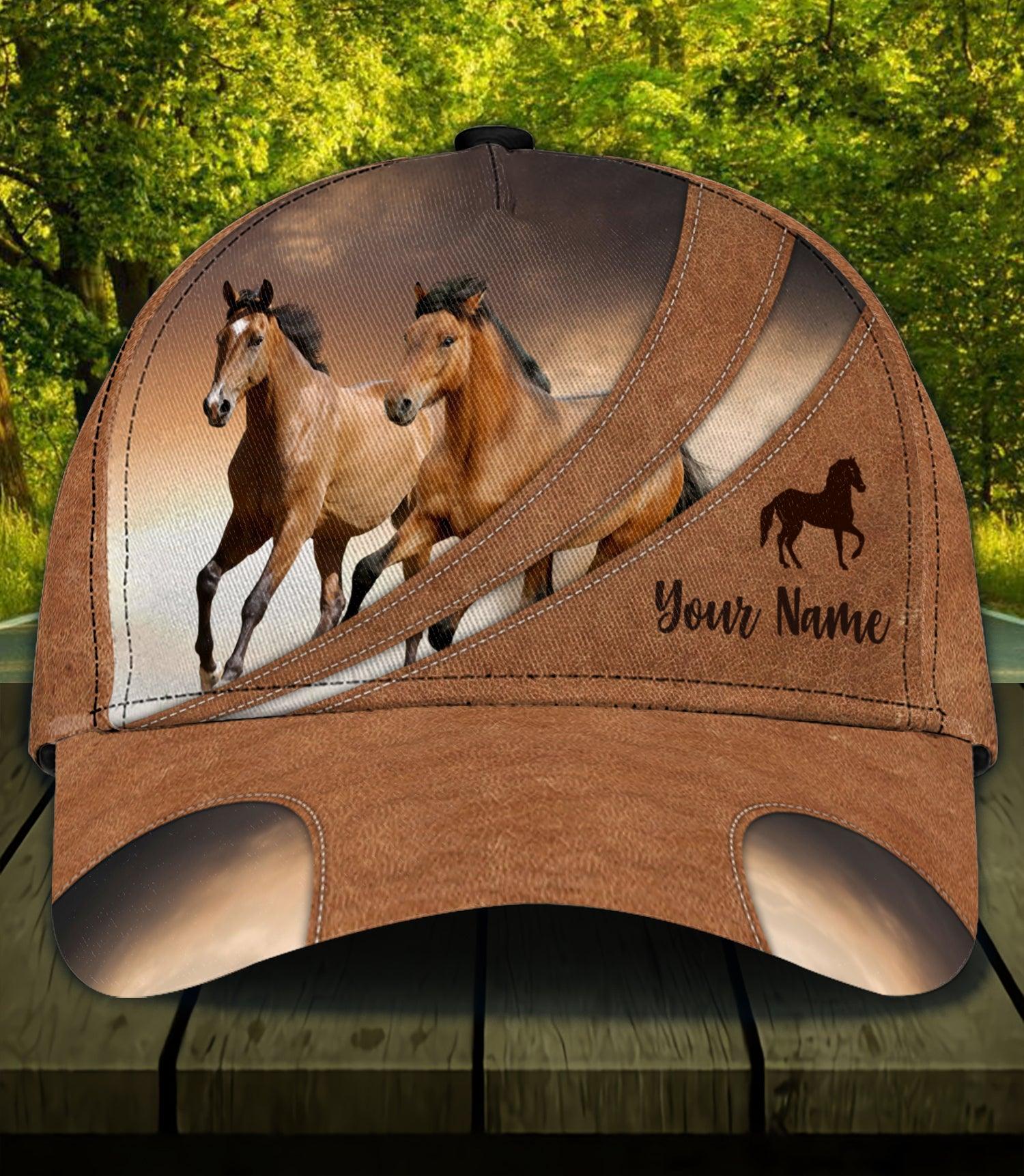 Personalized Horse Classic Cap, Personalized Gift for Horse Lovers Trucker Hats Custom Hats Gifts For Men & Women