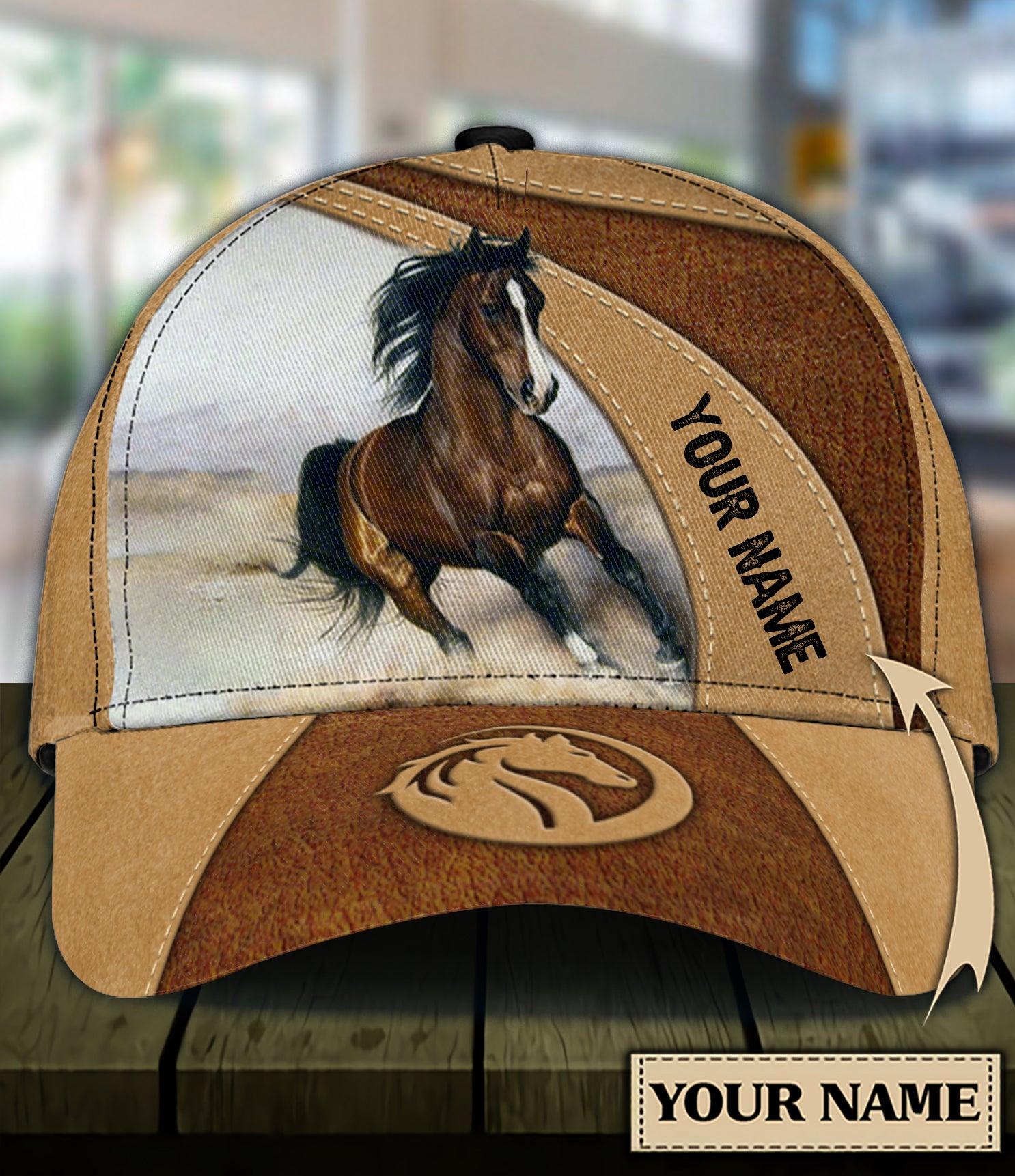 Personalized Horse Classic Cap, Personalized Gift for Horse Lovers Trucker Hats Custom Hats Gifts For Men & Women