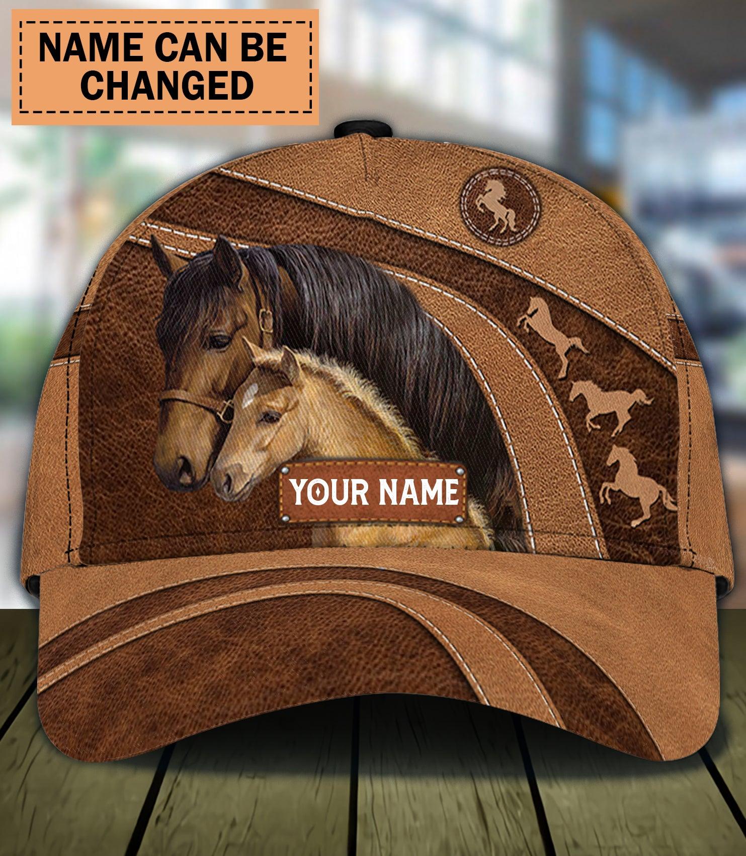 Personalized Horse Classic Cap, Personalized Gift for Horse Lovers Trucker Hats Custom Hats Gifts For Men & Women