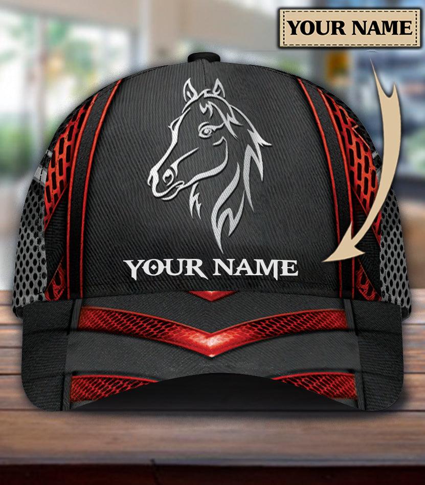 Personalized Horse Classic Cap, Personalized Gift for Horse Lovers Trucker Hats Custom Hats Gifts For Men & Women