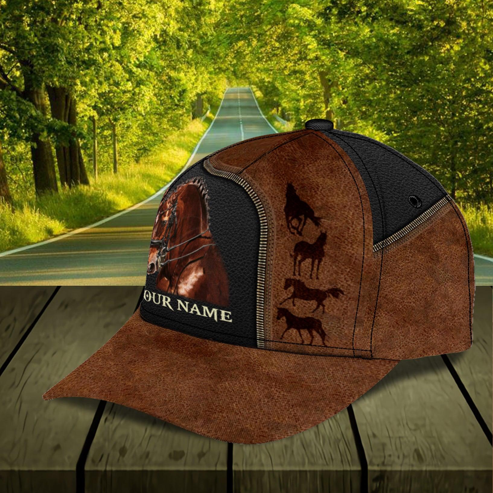 Personalized Horse Classic Cap, Personalized Gift for Horse Lovers Trucker Hats Custom Hats Gifts For Men & Women