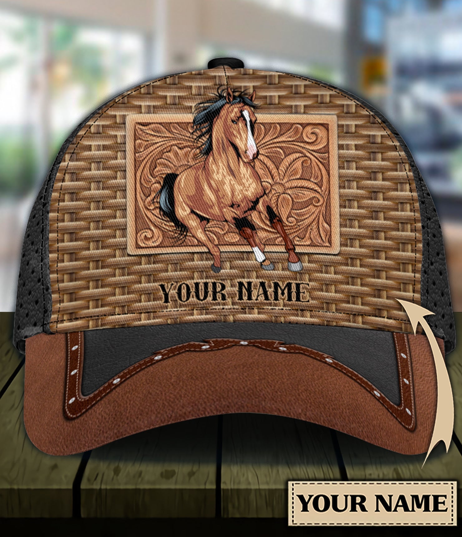 Personalized Horse Classic Cap, Personalized Gift for Horse Lovers Trucker Hats Custom Hats Gifts For Men & Women