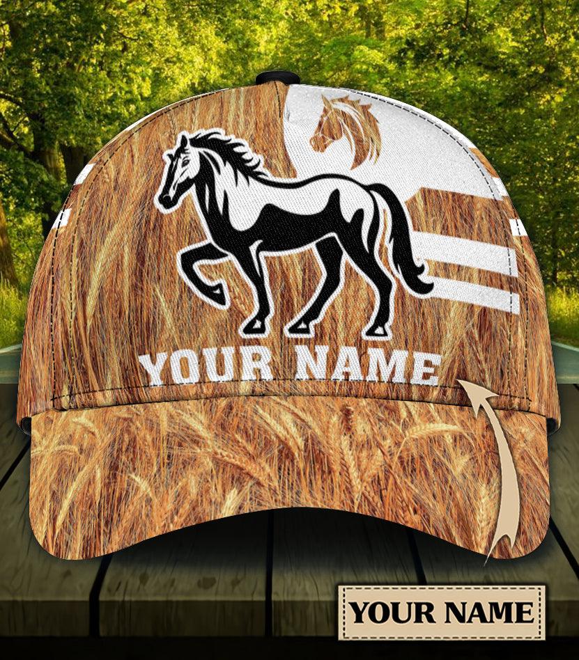 Personalized Horse Classic Cap, Personalized Gift for Horse Lovers Trucker Hats Custom Hats Gifts For Men & Women