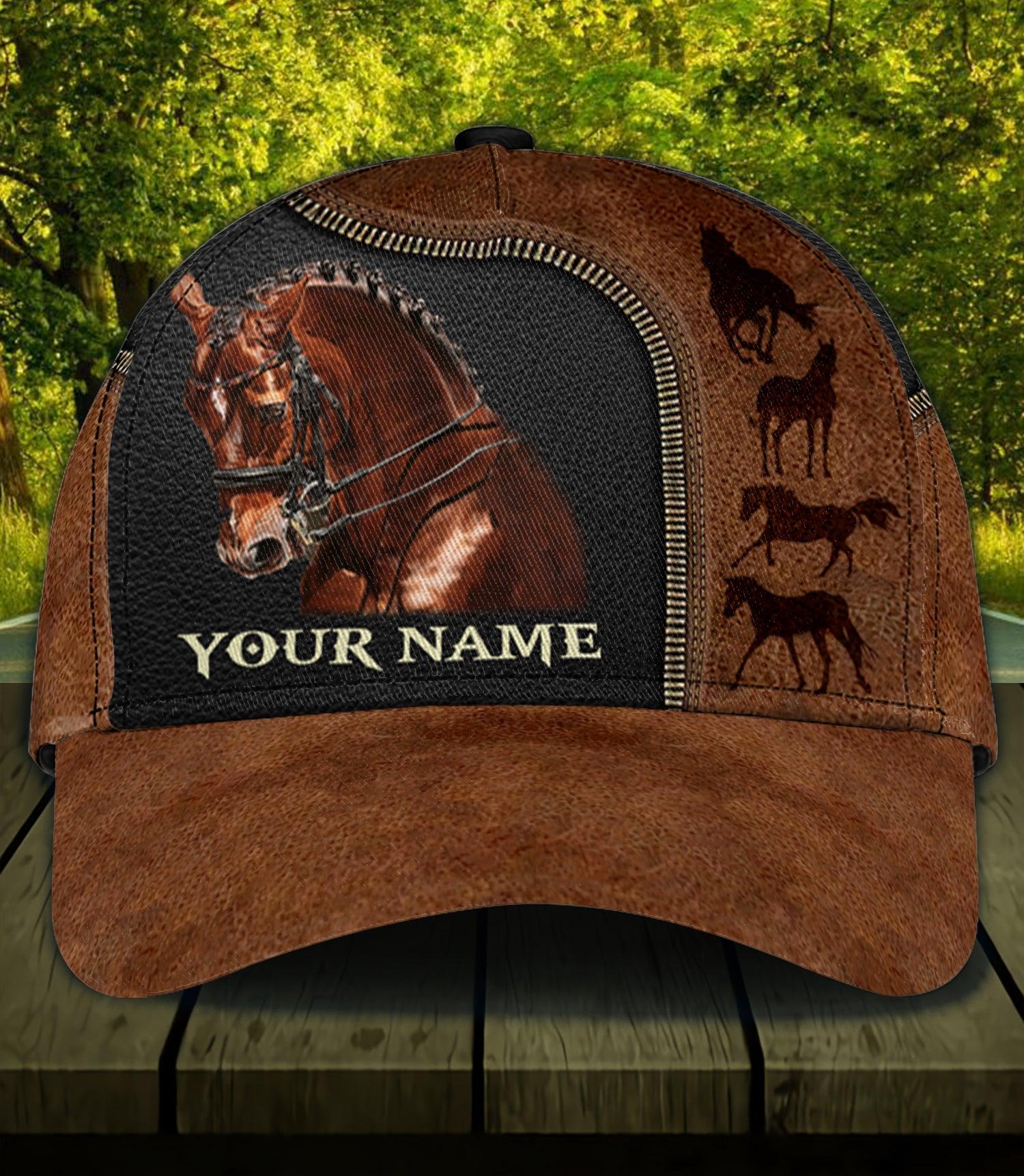 Personalized Horse Classic Cap, Personalized Gift for Horse Lovers Trucker Hats Custom Hats Gifts For Men & Women