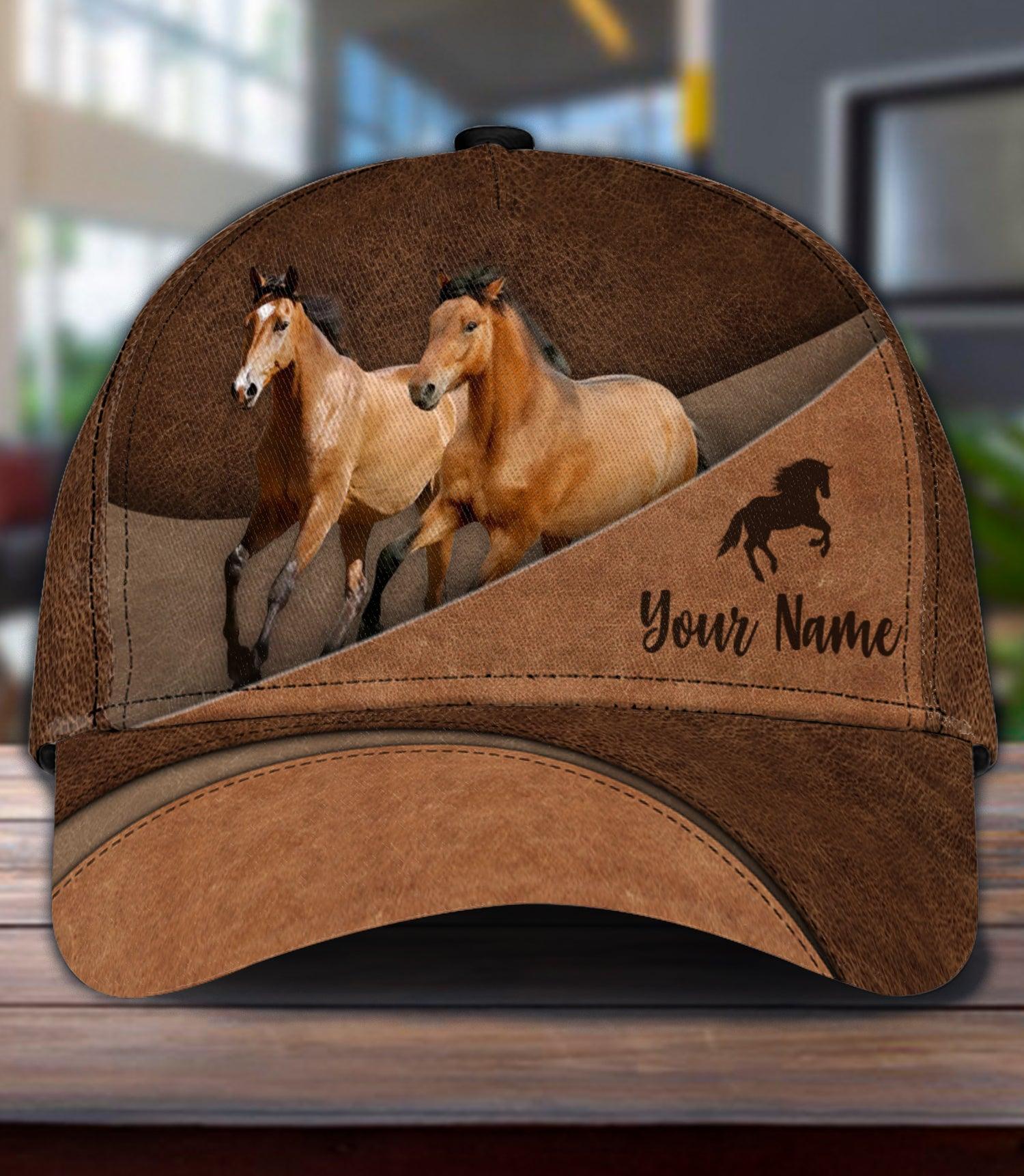 Personalized Horse Classic Cap, Personalized Gift for Horse Lovers Trucker Hats Custom Hats Gifts For Men & Women