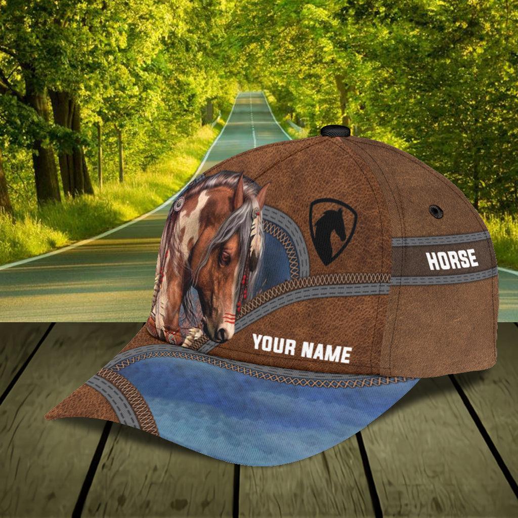 Personalized Horse Classic Cap, Personalized Gift for Horse Lovers Trucker Hats Custom Hats Gifts For Men & Women
