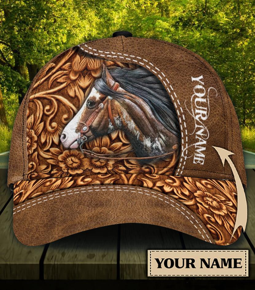 Personalized Horse Classic Cap, Personalized Gift for Horse Lovers Trucker Hats Custom Hats Gifts For Men & Women
