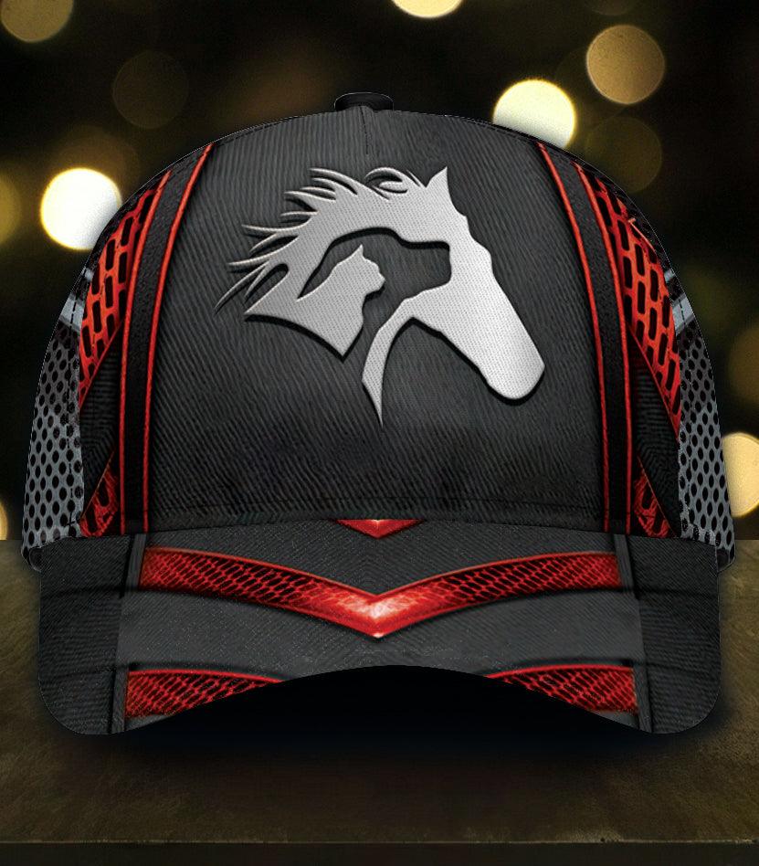 Personalized Horse Classic Cap, Personalized Gift for Horse Lovers Trucker Hats Custom Hats Gifts For Men & Women