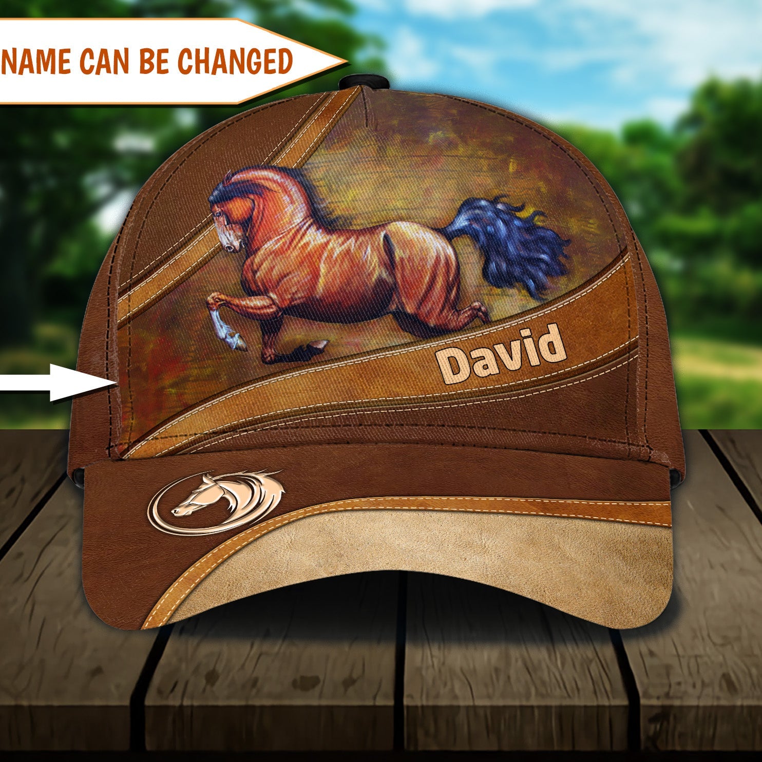 Personalized Horse Classic Cap, Personalized Gift for Horse Lovers Trucker Hats Custom Hats Gifts For Men & Women