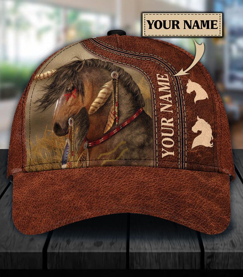 Personalized Horse Classic Cap, Personalized Gift for Horse Lovers Trucker Hats Custom Hats Gifts For Men & Women