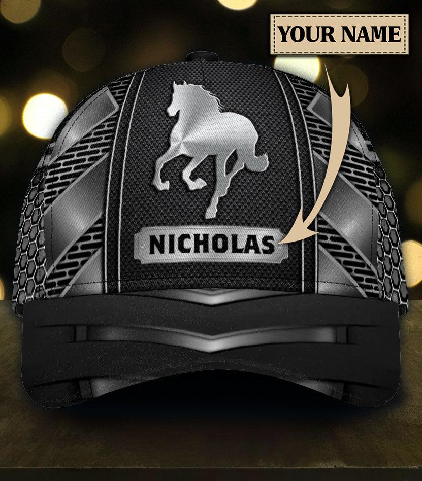 Personalized Horse Classic Cap, Personalized Gift for Horse Lovers Trucker Hats Custom Hats Gifts For Men & Women
