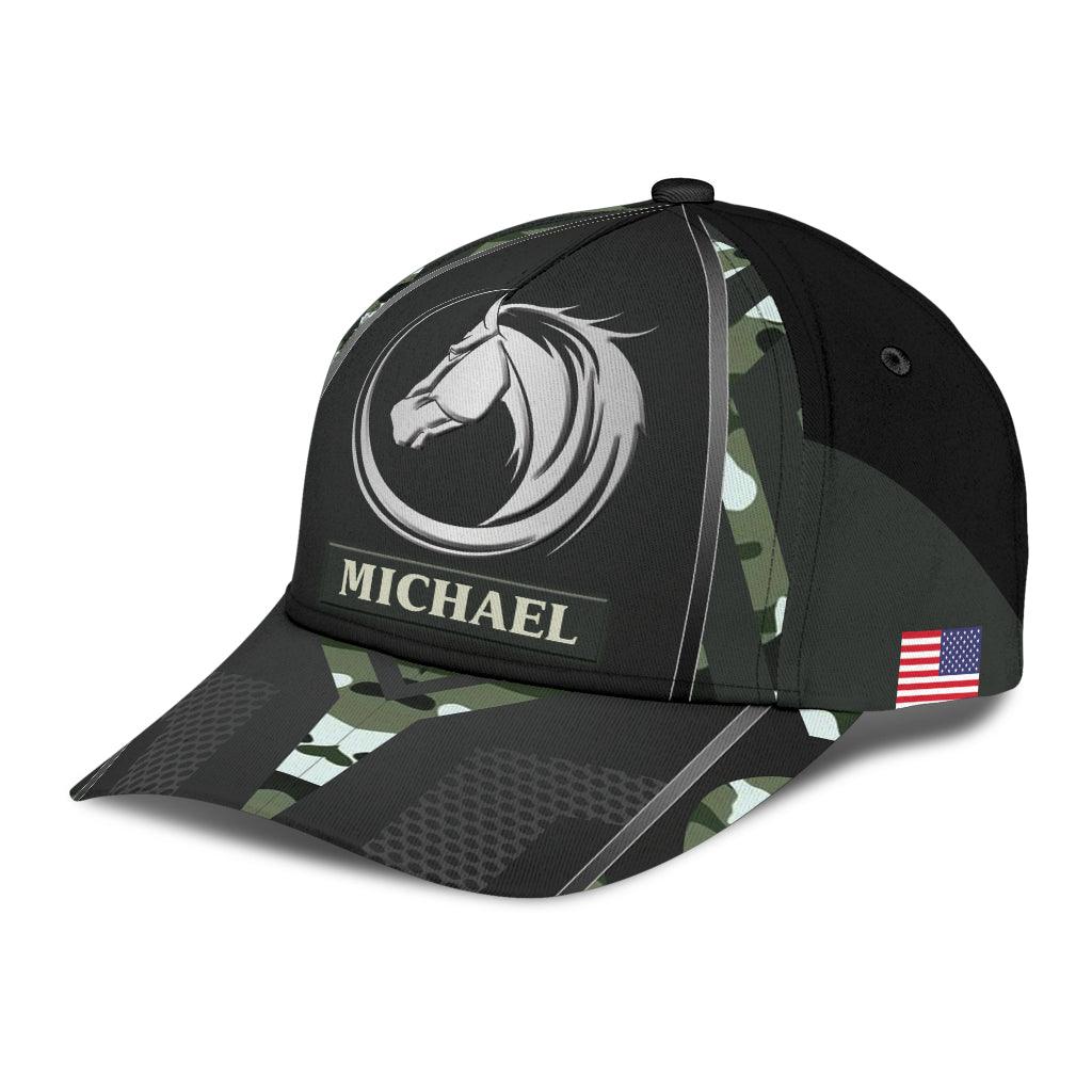 Personalized Horse Classic Cap, Personalized Gift for Horse Lovers Trucker Hats Custom Hats Gifts For Men & Women